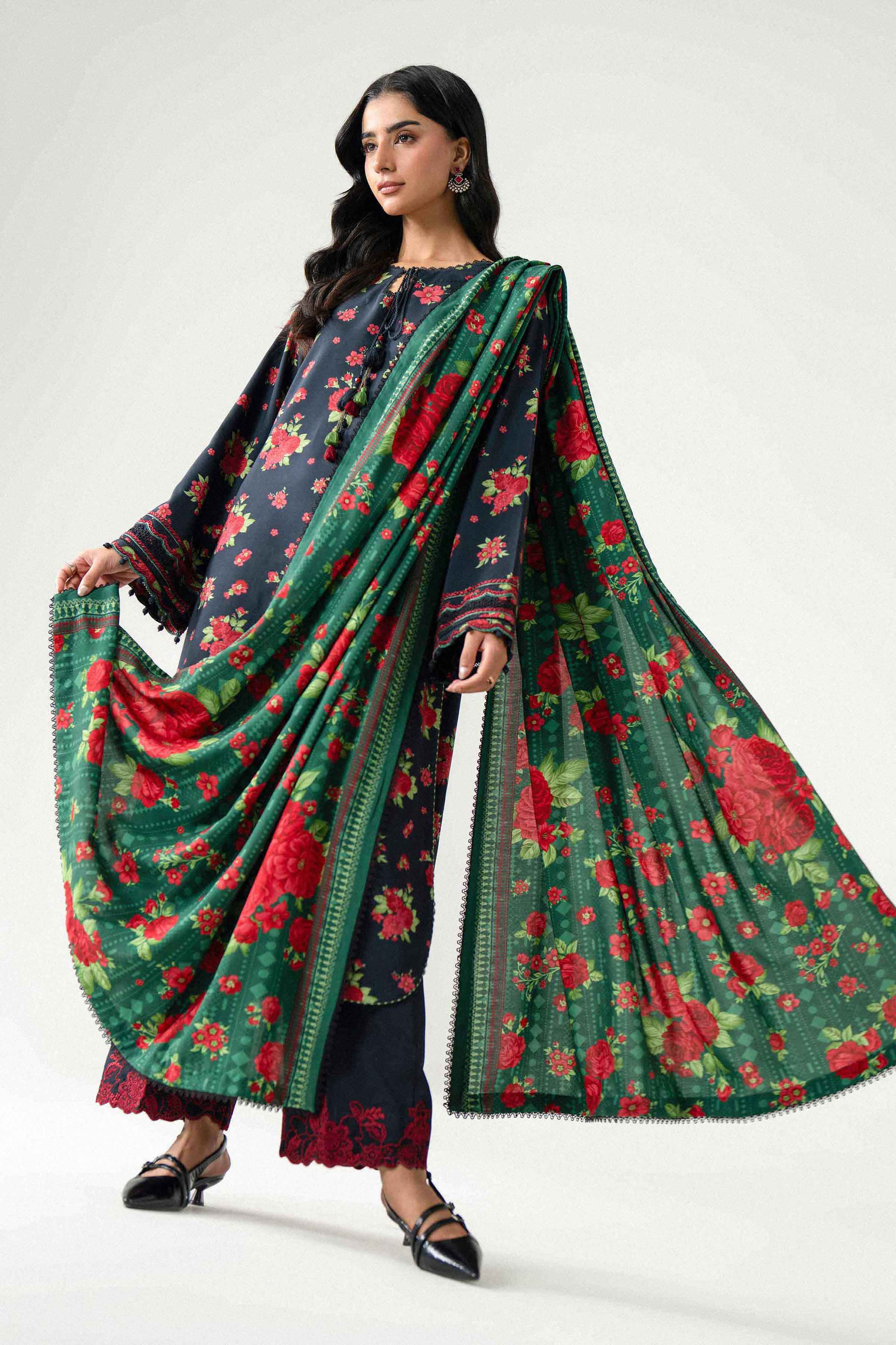 3 Piece - Printed Embroidered Suit - U3PE-NISHA26WV1-15 for Women - Unstitched Collection | Nishat | Shop Online
