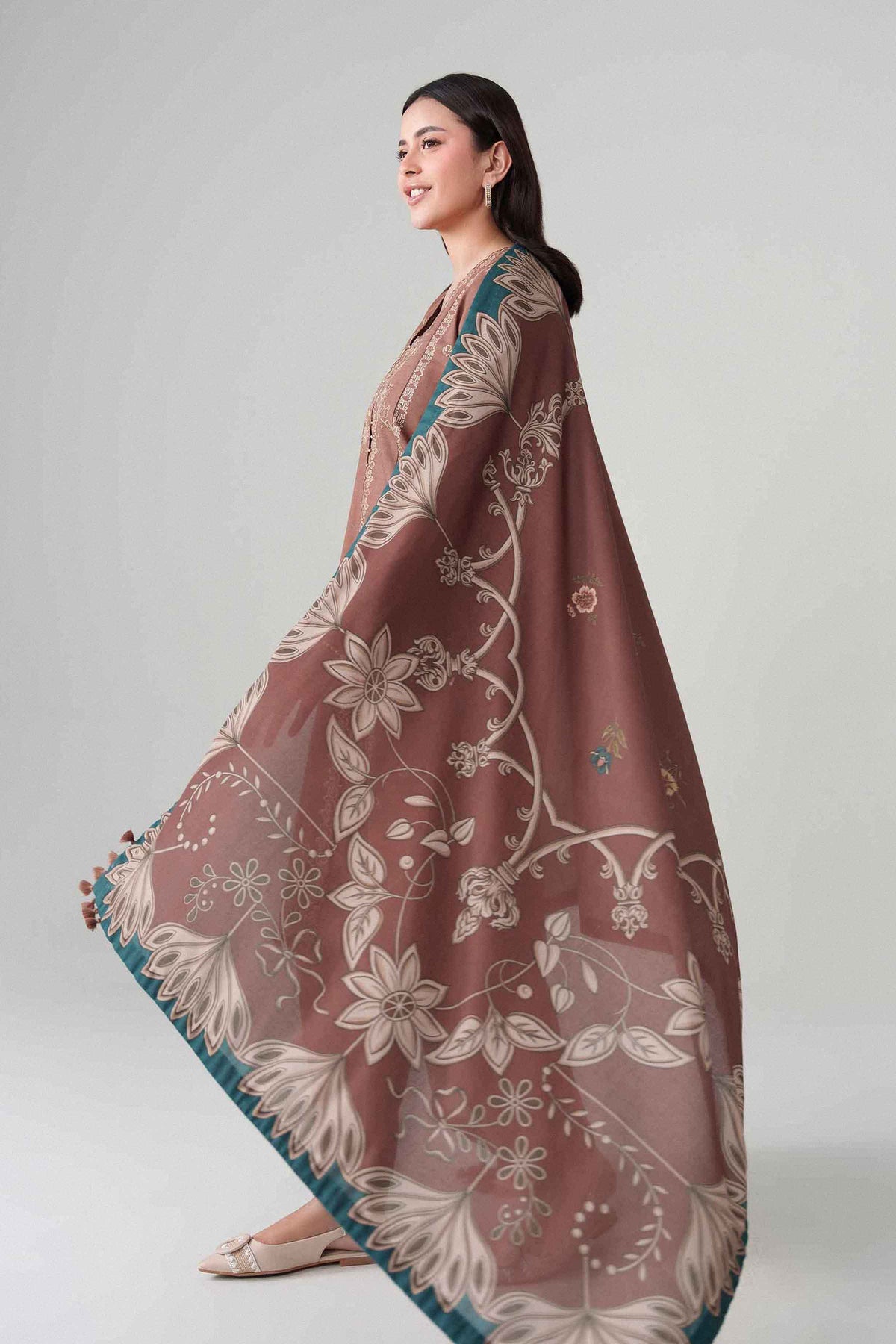 3 Piece - Digital Printed Embroidered Suit - U3PE-NISHA26WV1-159