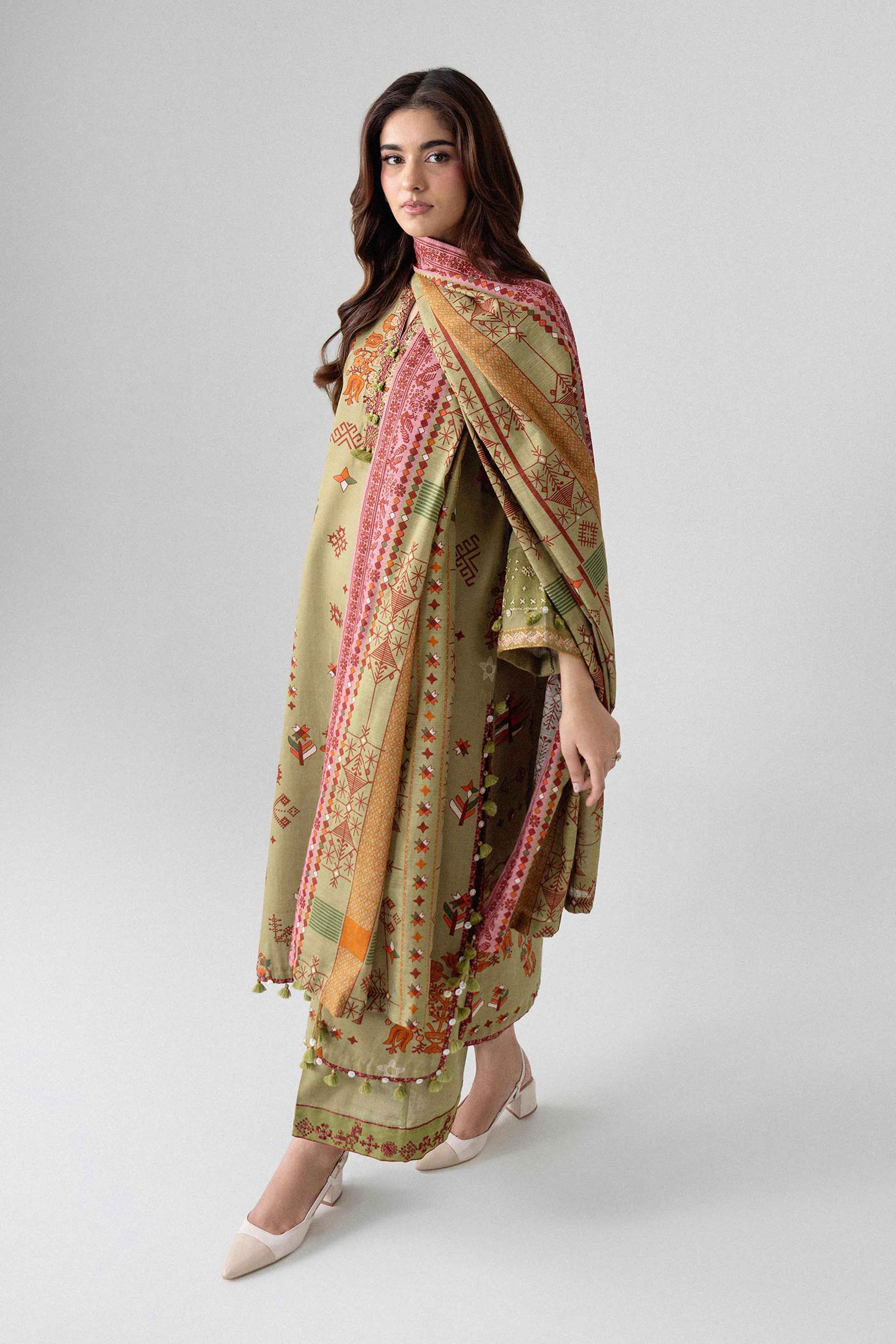 3 Piece - Printed Embroidered Suit - U3PE-NISHA26WV1-16 for Women - Unstitched Collection | Nishat | Shop Online