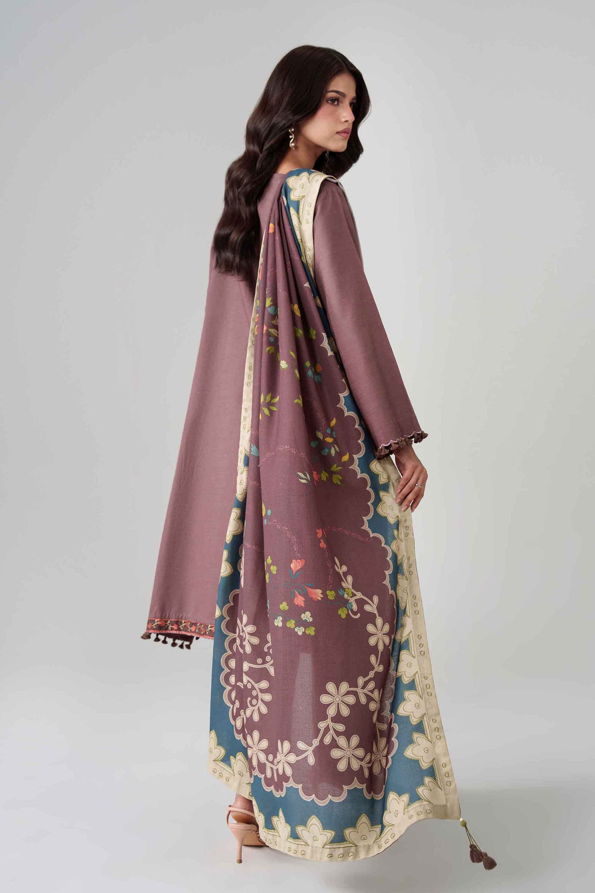 3 Piece - Digital Printed Embroidered Suit - U3PE-NISHA26WV1-160