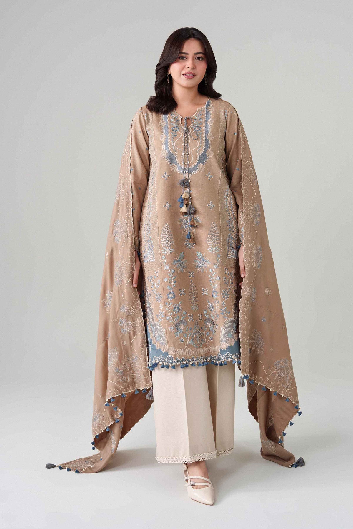 3 Piece - Printed Embroidered Suit - U3PE-NISHA26WV1-179