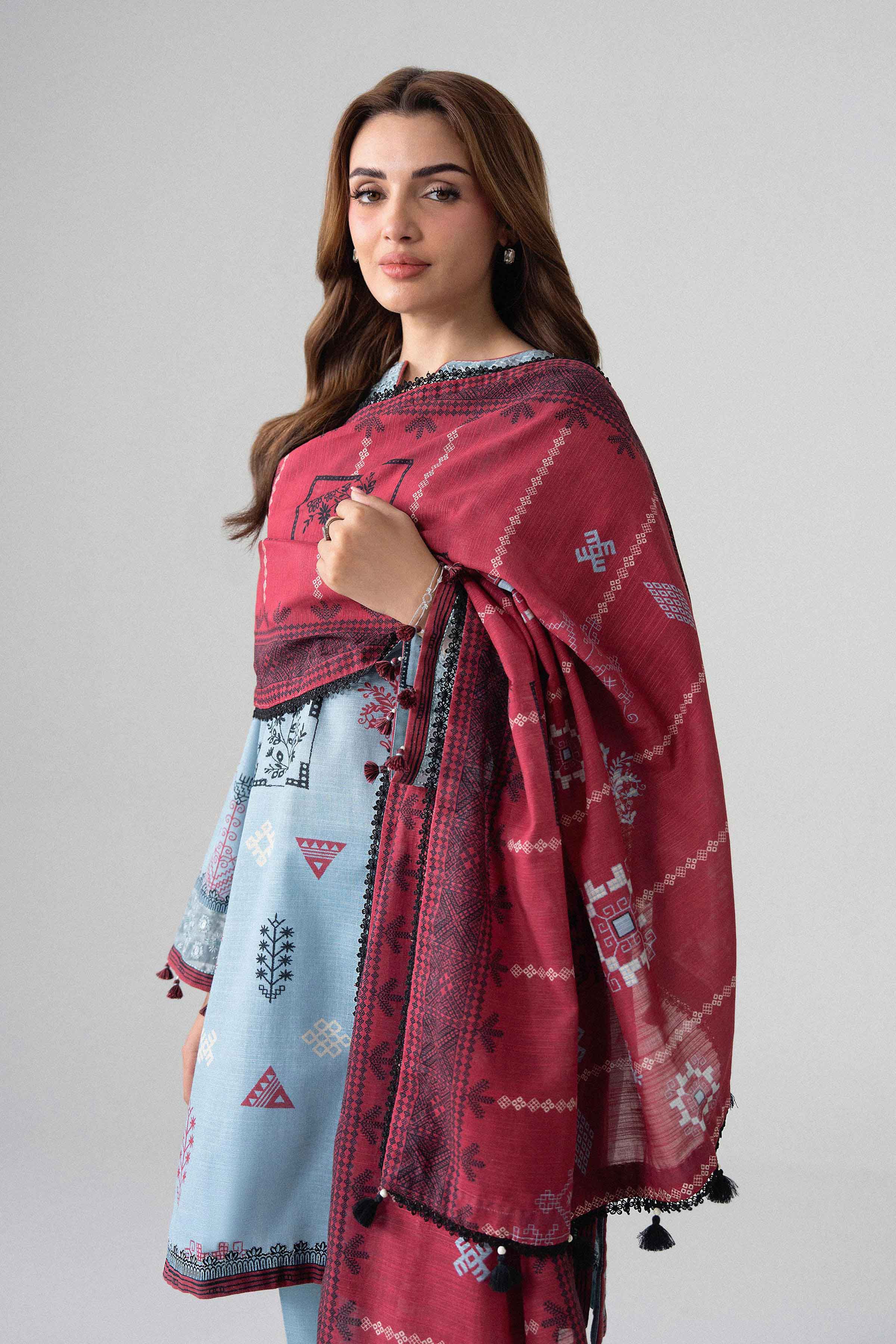 3 Piece - Printed Embroidered Suit - U3PE-NISHA26WV1-19 for Women - Unstitched Collection | Nishat | Shop Online