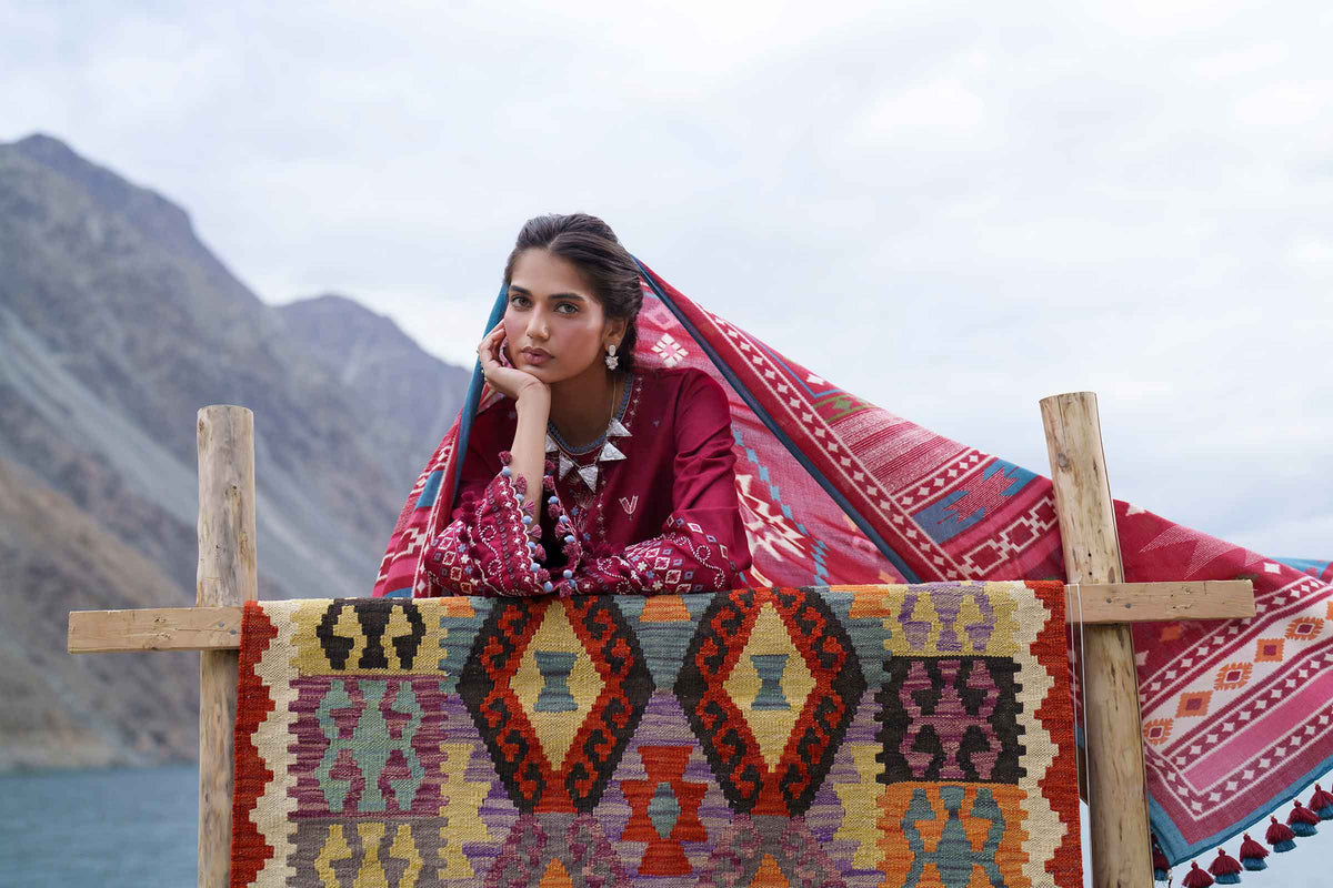 3 Piece - Printed Embroidered Suit - U3PE-NISHA26WV1-200