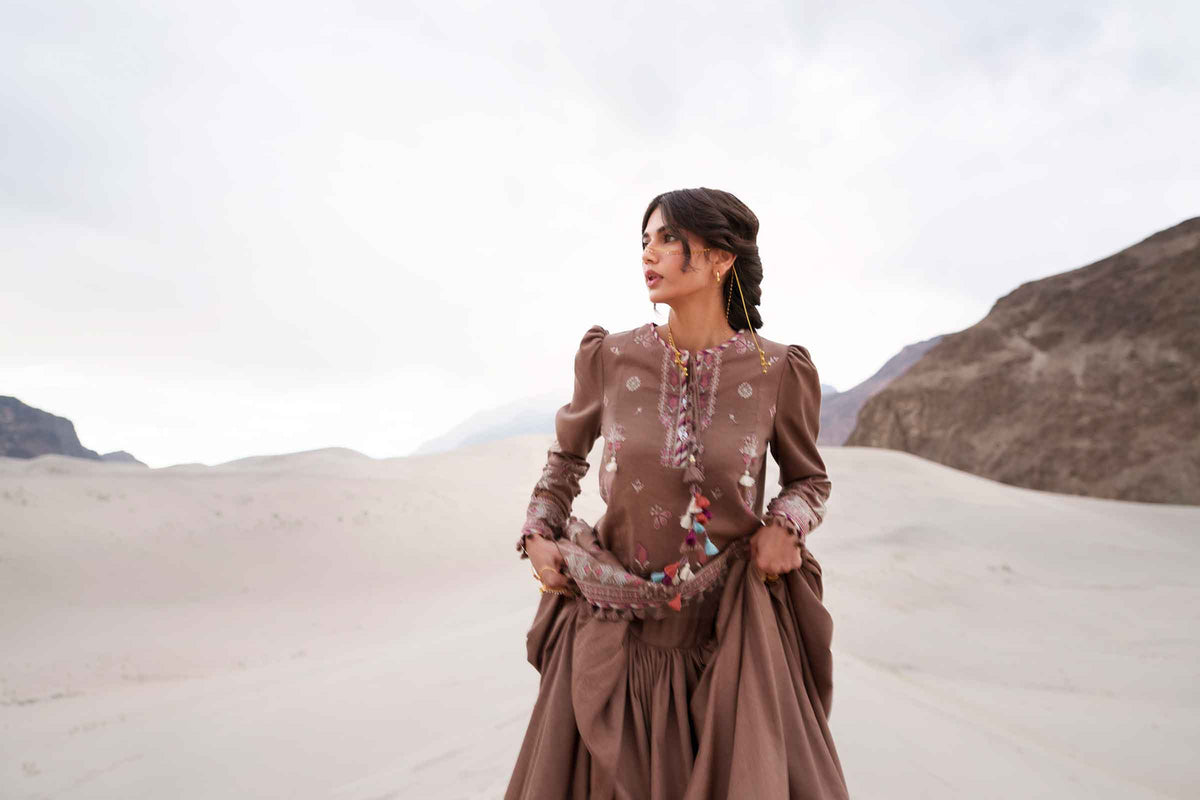 3 Piece - Printed Embroidered Suit - U3PE-NISHA26WV1-201