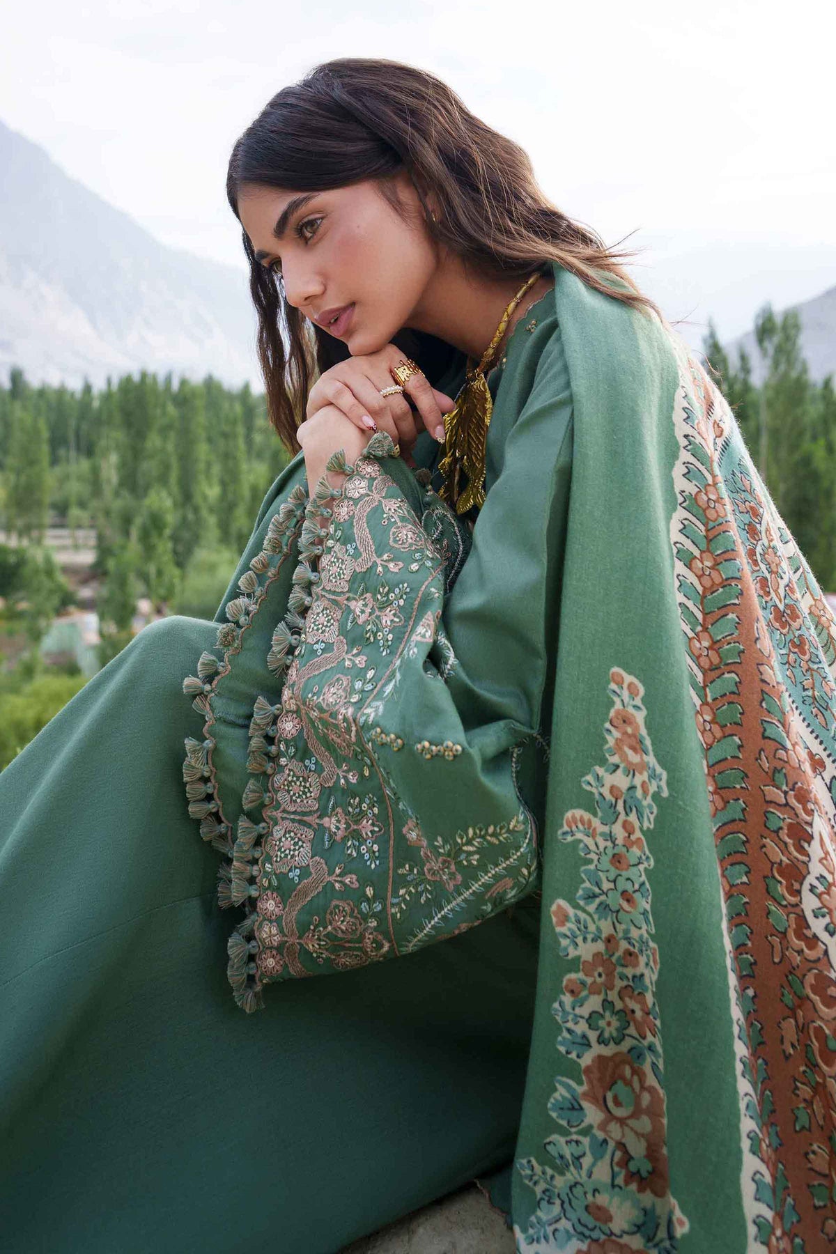 3 Piece - Printed Embroidered Suit - U3PE-NISHA26WV1-205