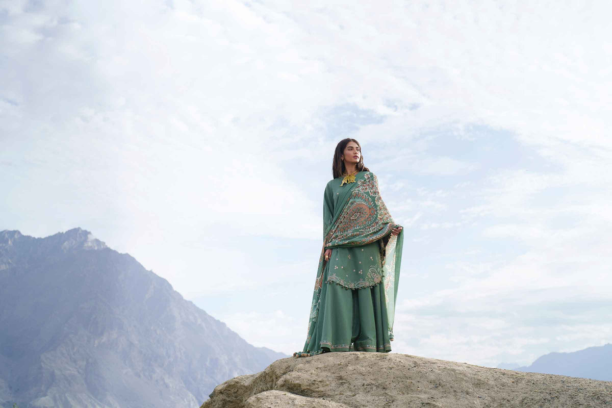 3 Piece - Printed Embroidered Suit - U3PE-NISHA26WV1-205