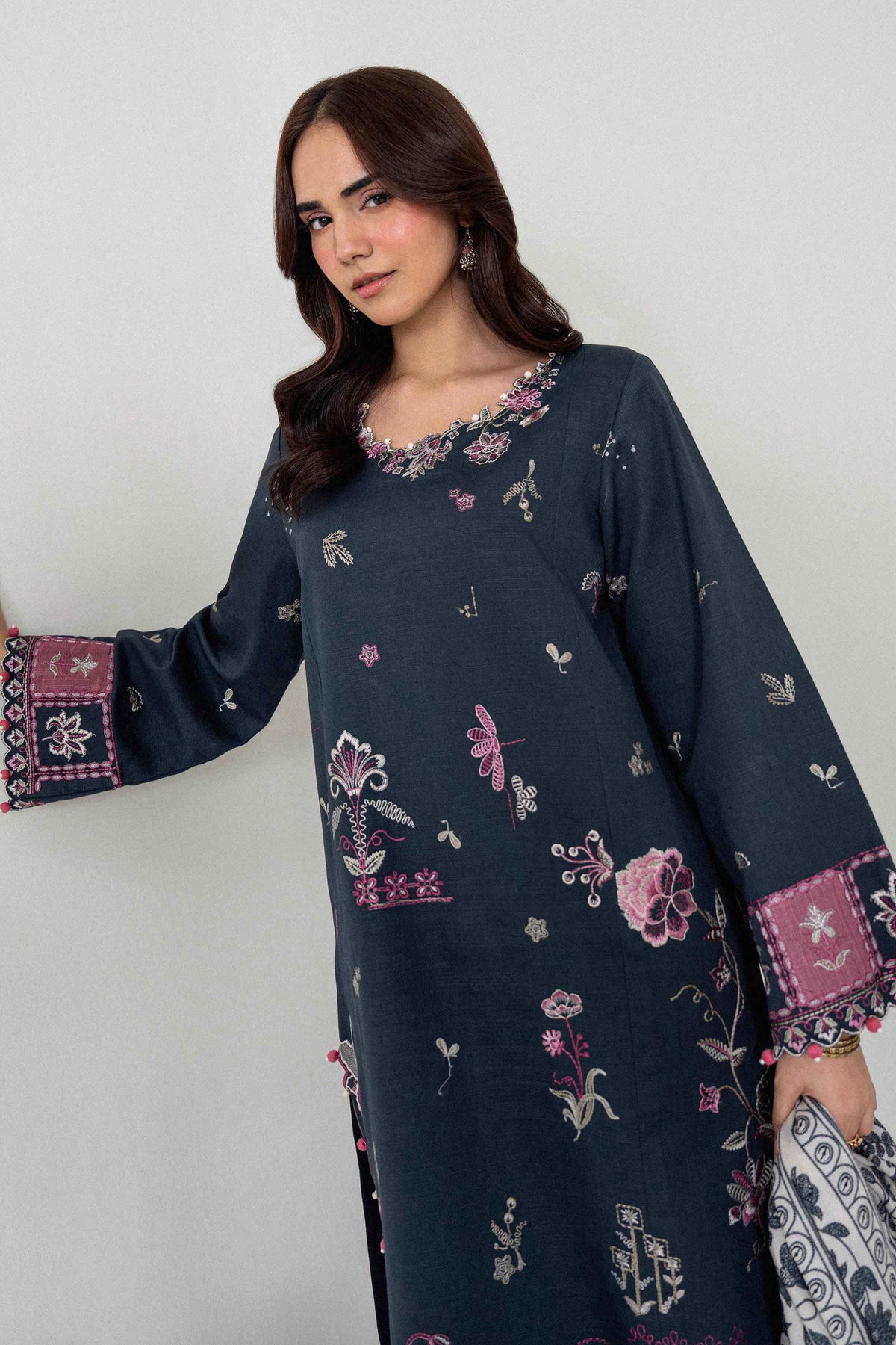 3 Piece - Printed Embroidered Suit - U3PE-NISHA26WV1-207