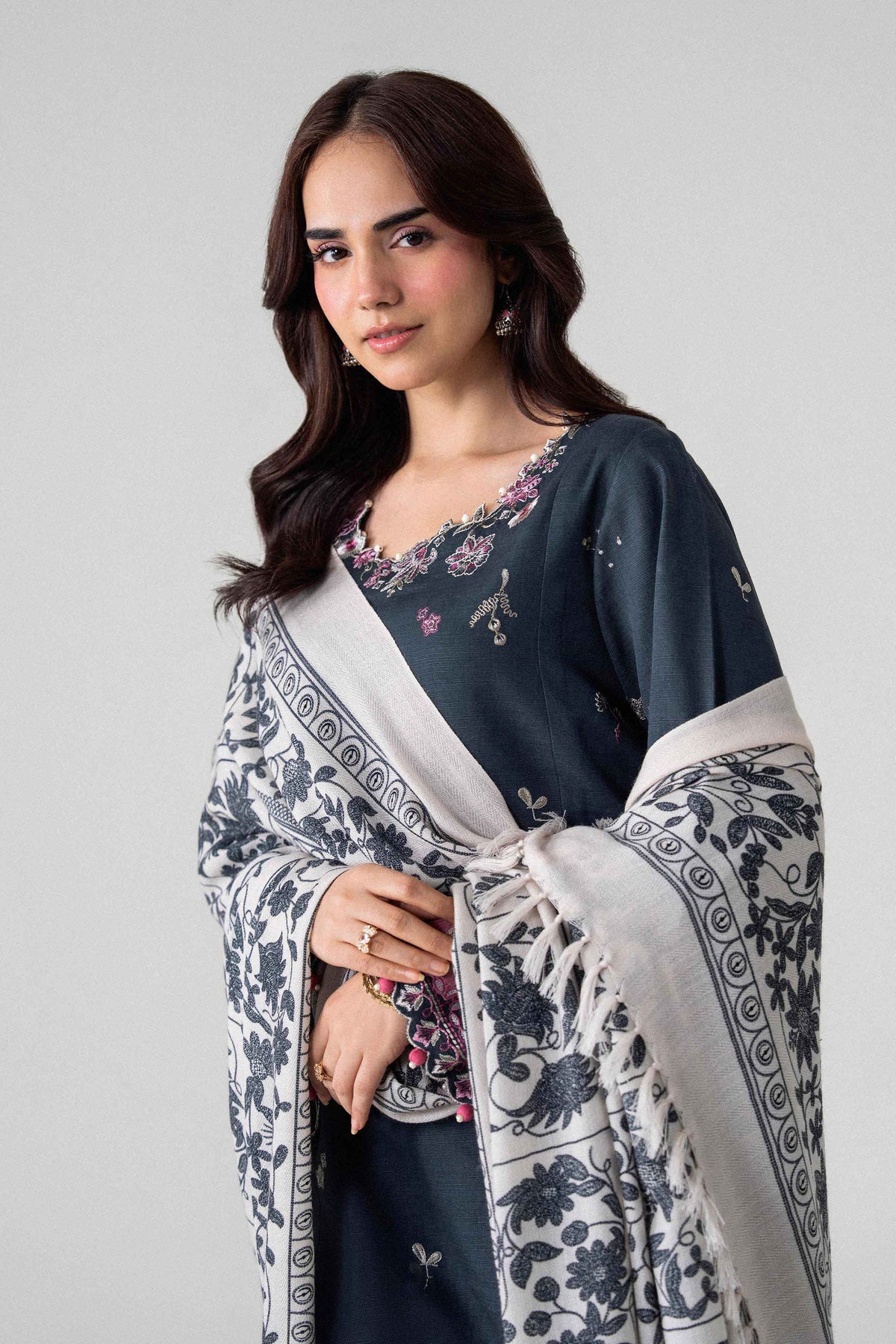 3 Piece - Printed Embroidered Suit - U3PE-NISHA26WV1-207