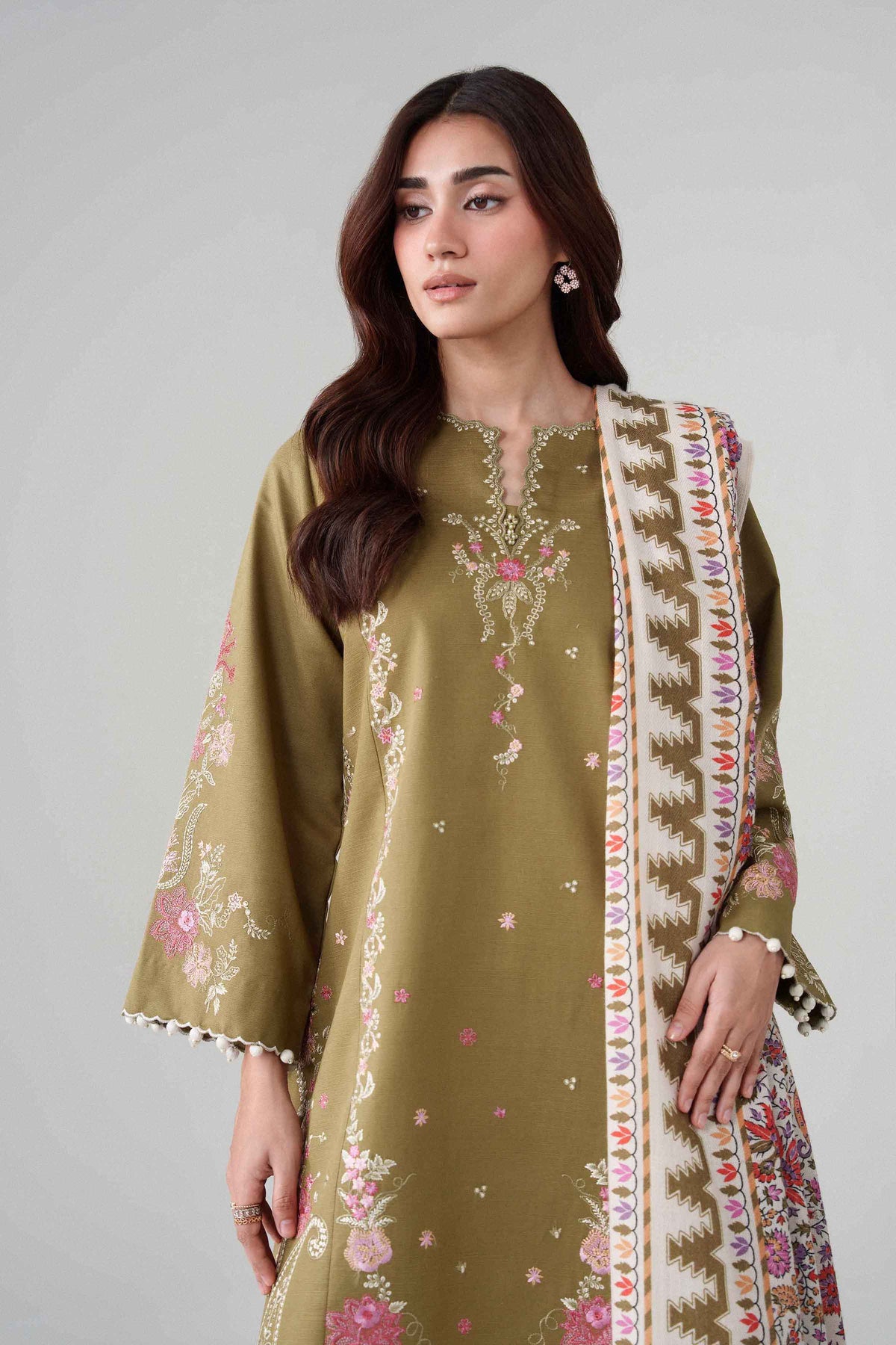 3 Piece - Printed Embroidered Suit - U3PE-NISHA26WV1-212