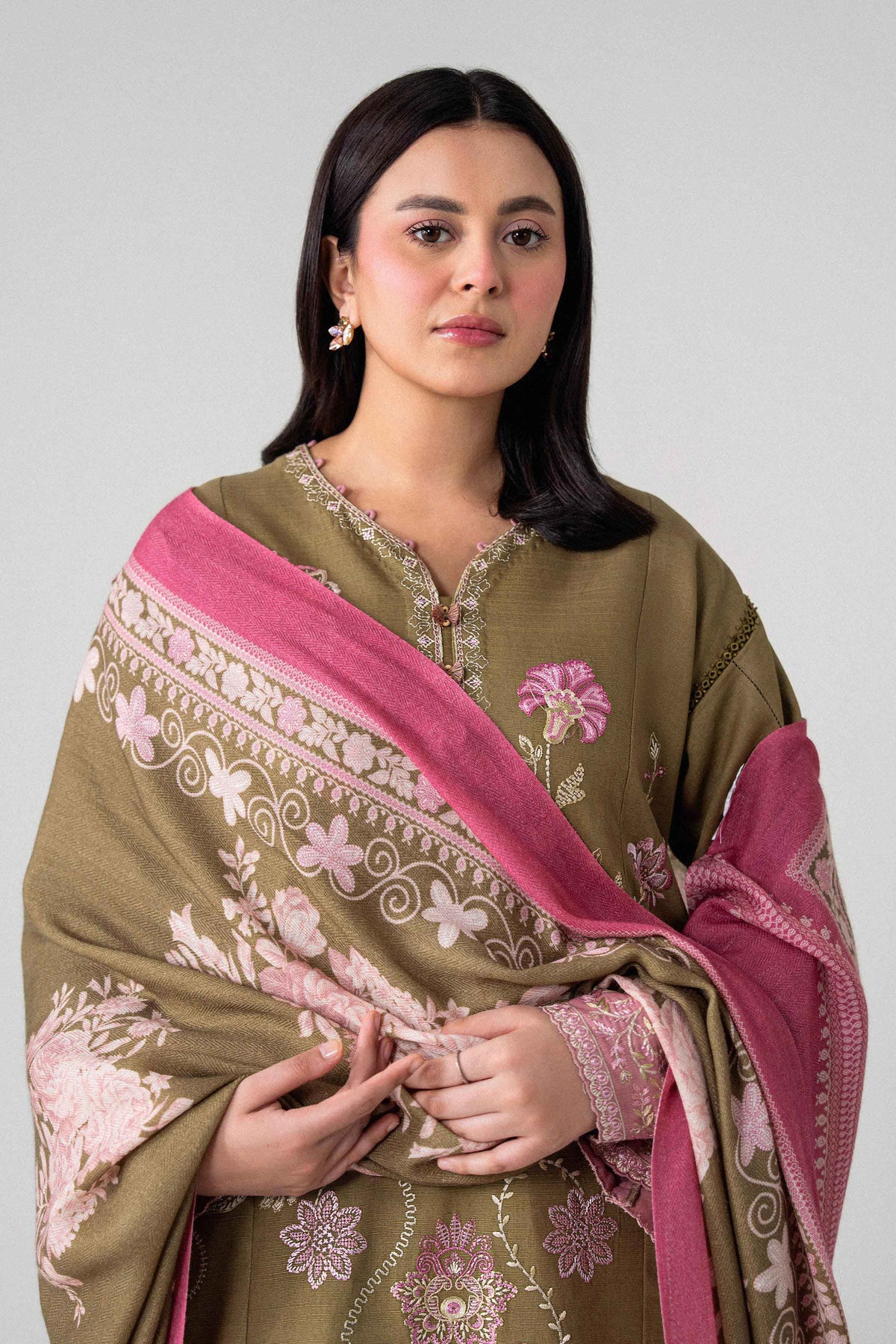 3 Piece - Printed Embroidered Suit - U3PE-NISHA26WV1-214