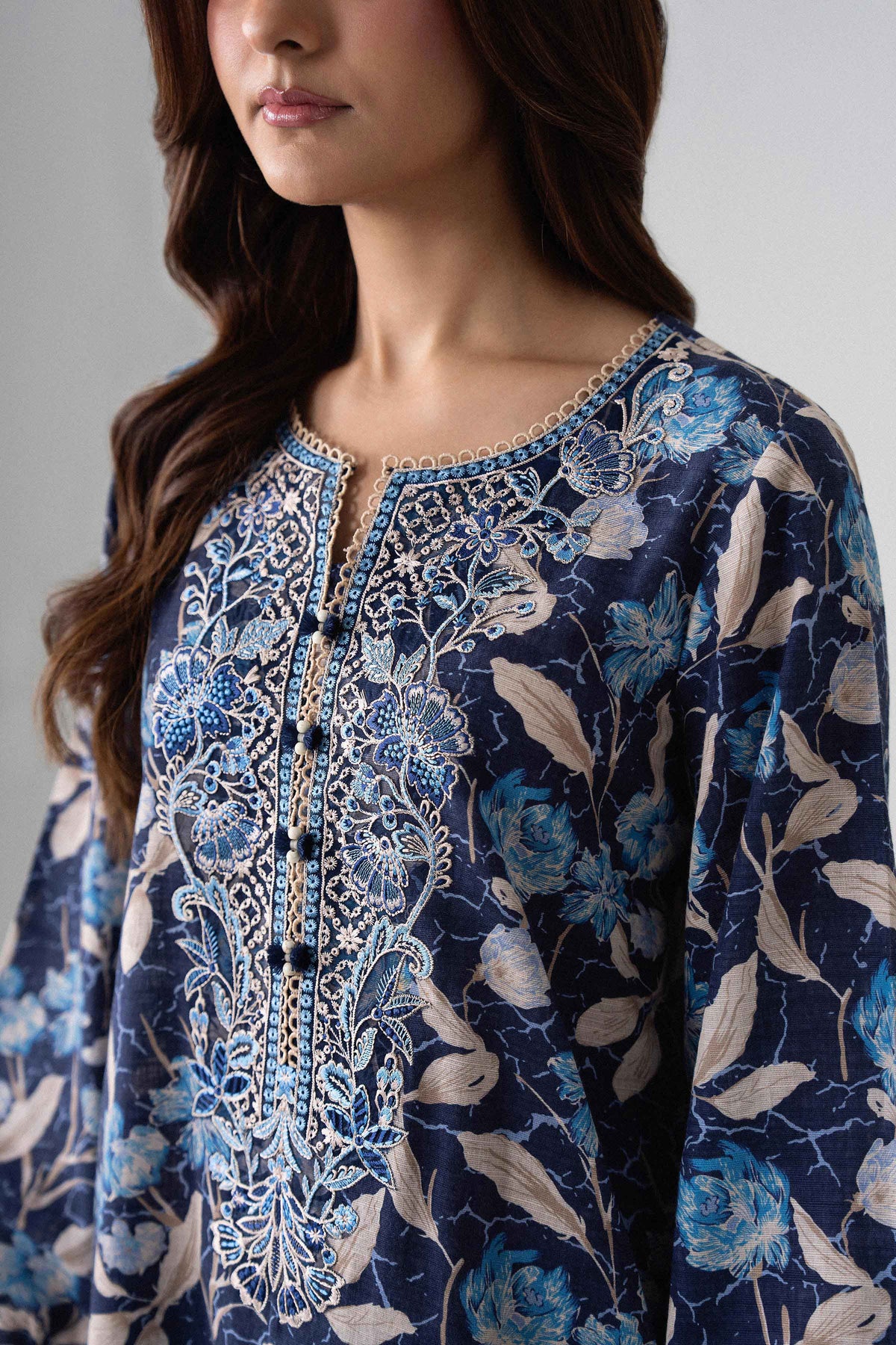 3 Piece - Printed Embroidered Suit - U3PE-NISHA26WV1-22 for Women - Unstitched Collection | Nishat | Shop Online