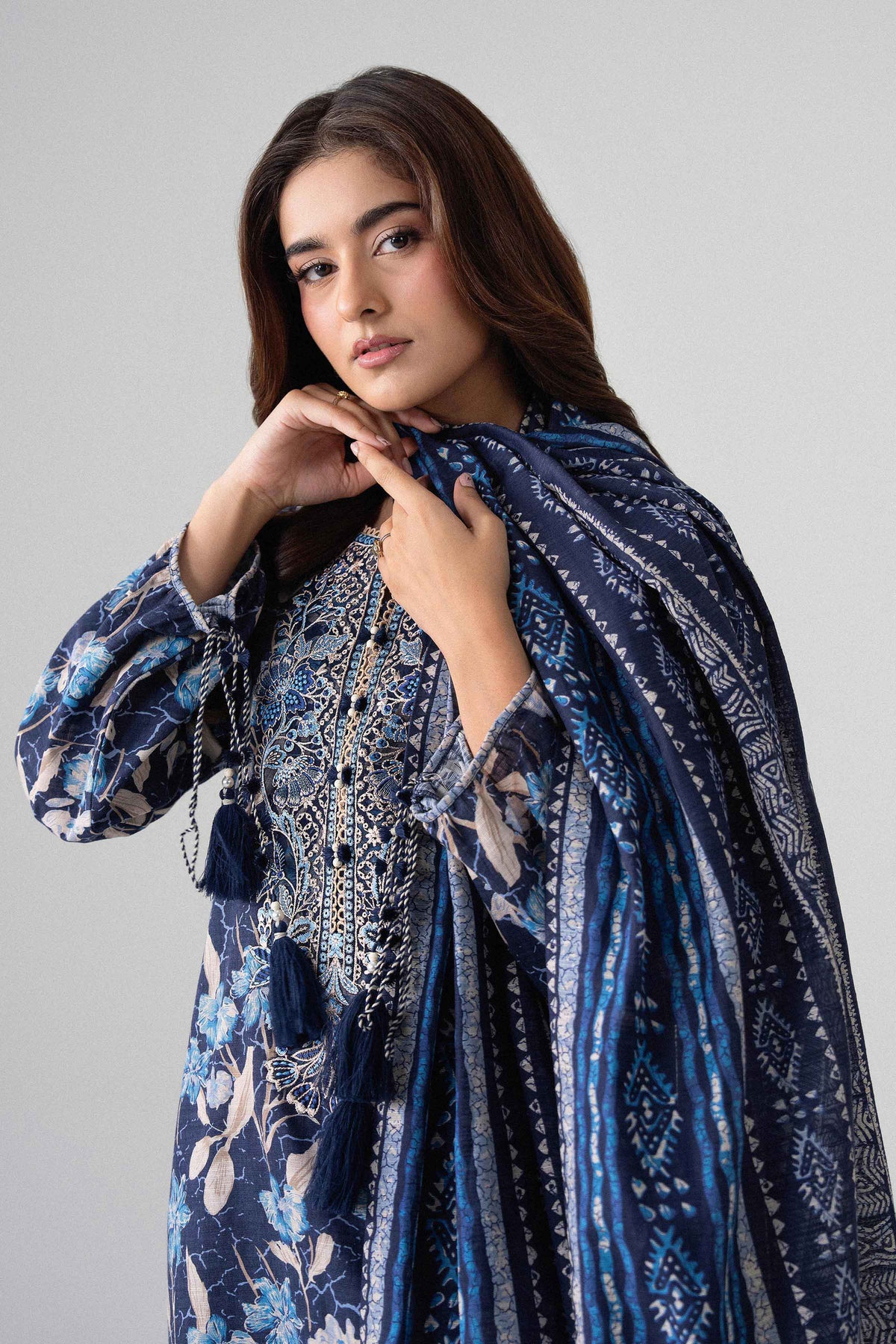 3 Piece - Printed Embroidered Suit - U3PE-NISHA26WV1-22 for Women - Unstitched Collection | Nishat | Shop Online