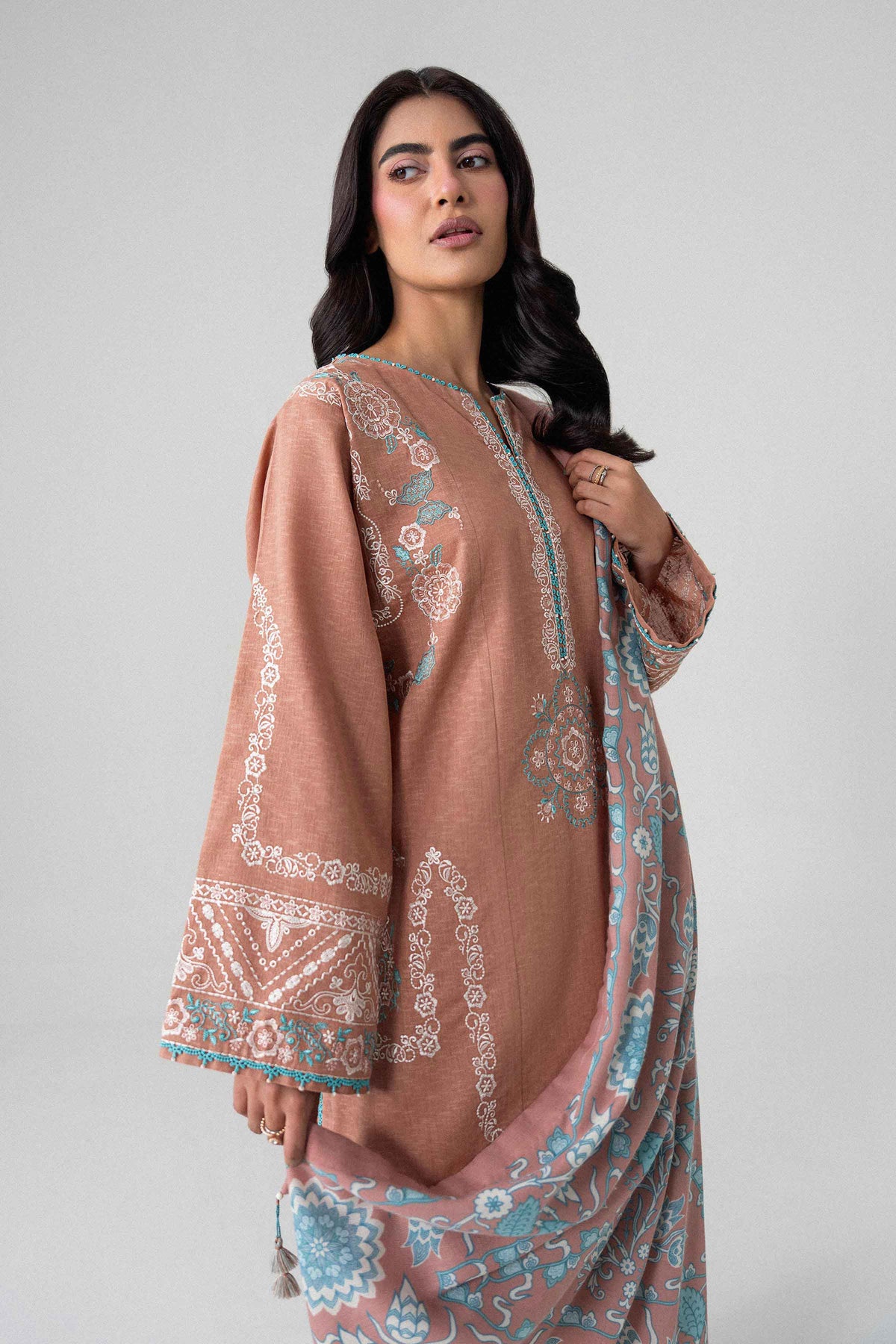 3 Piece - Printed Embroidered Suit - U3PE-NISHA26WV1-220