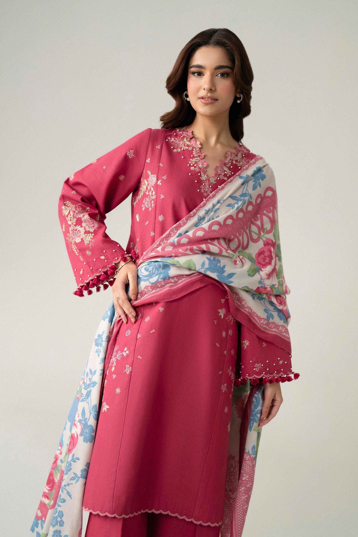 3 Piece - Printed Embroidered Suit - U3PE-NISHA26WV1-225