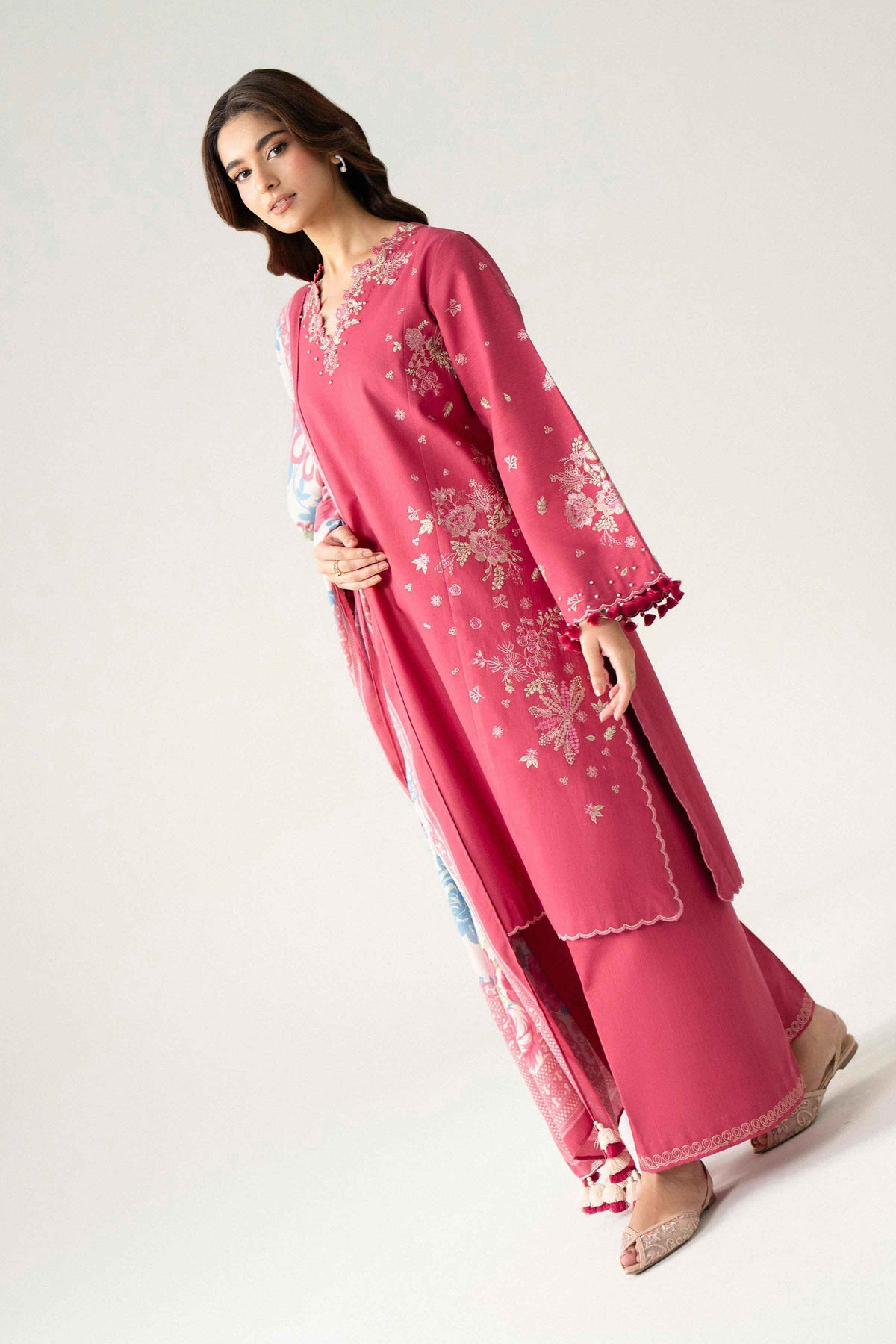 3 Piece - Printed Embroidered Suit - U3PE-NISHA26WV1-225