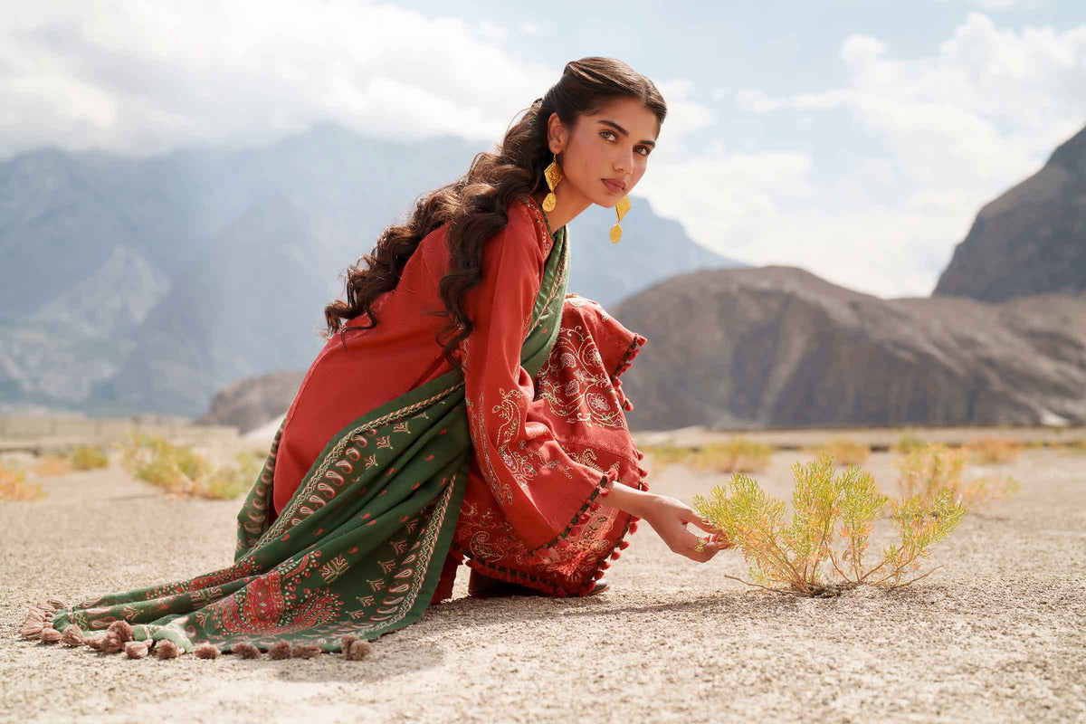 3 Piece - Printed Embroidered Suit - U3PE-NISHA26WV1-227