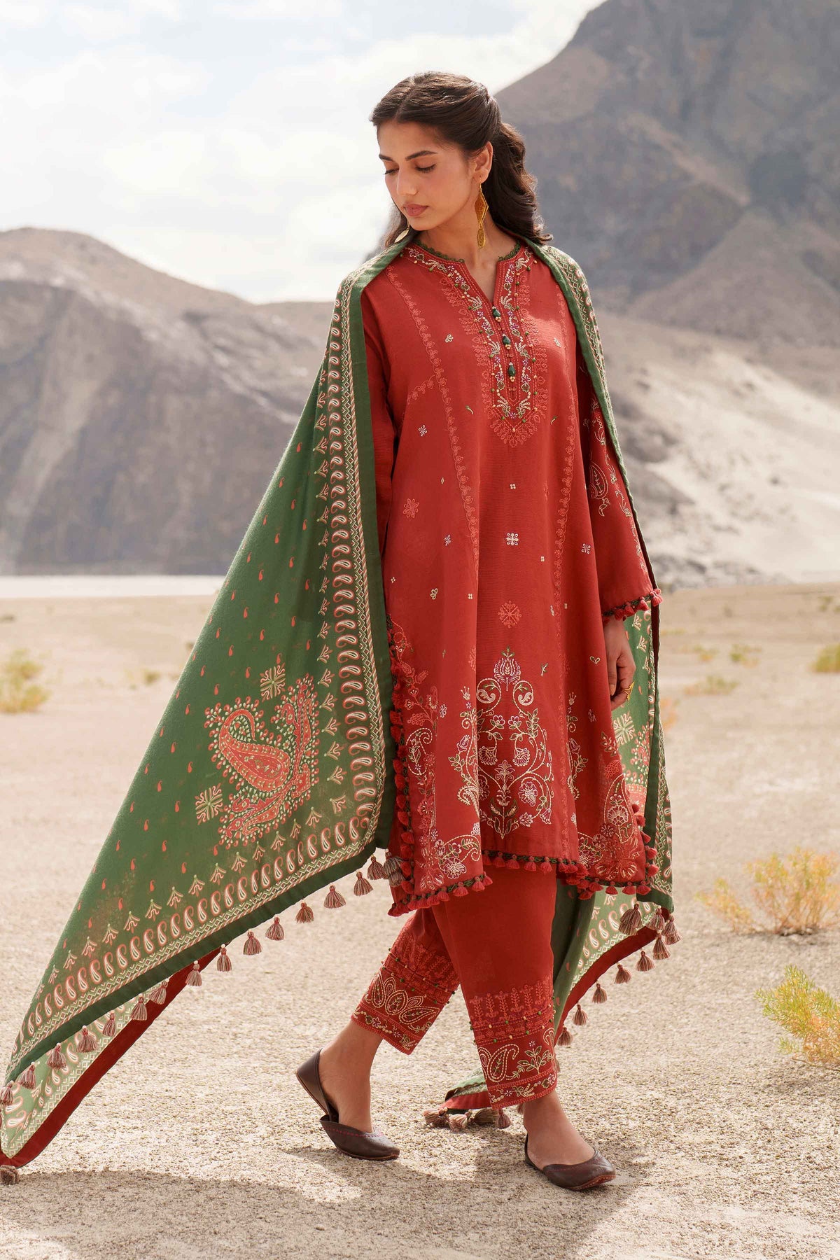 3 Piece - Printed Embroidered Suit - U3PE-NISHA26WV1-227