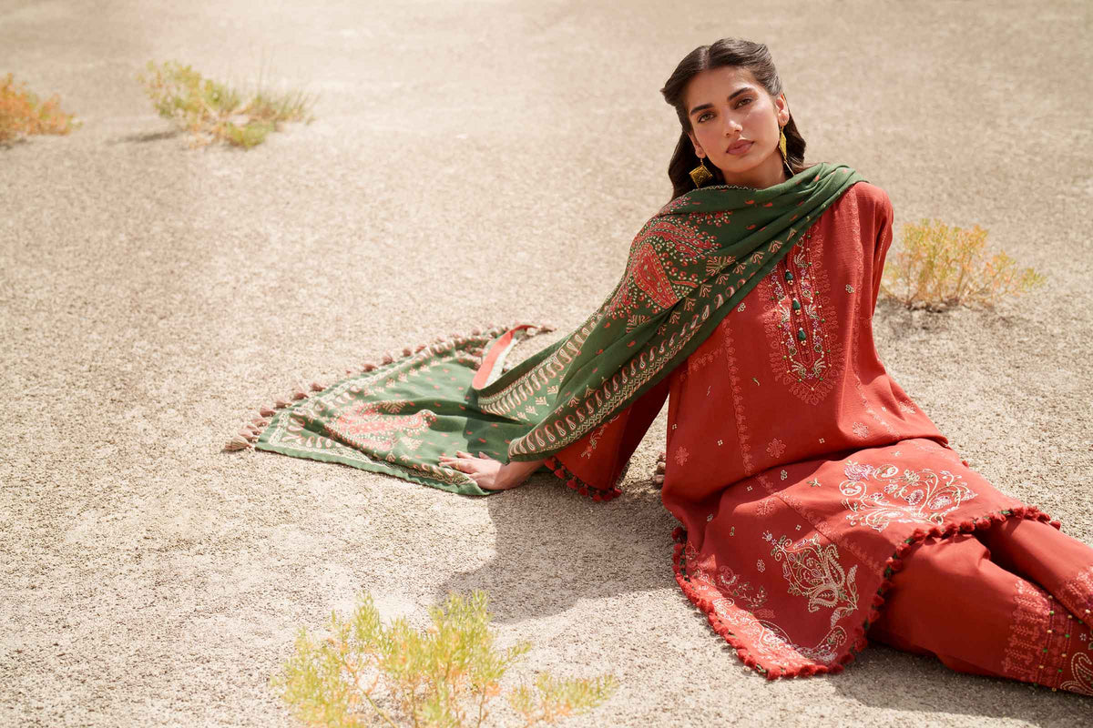 3 Piece - Printed Embroidered Suit - U3PE-NISHA26WV1-227