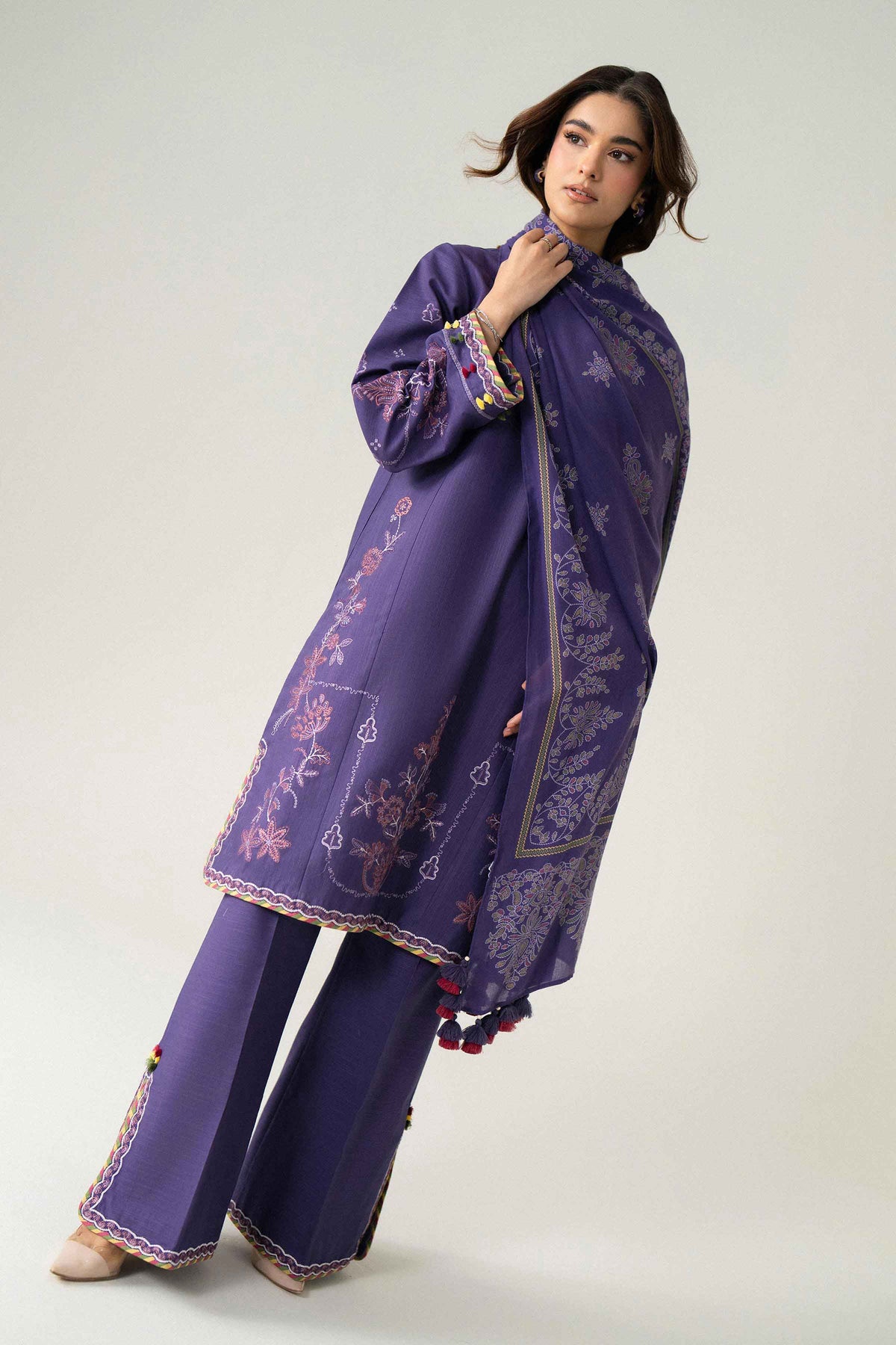 3 Piece - Printed Embroidered Suit - U3PE-NISHA26WV1-230