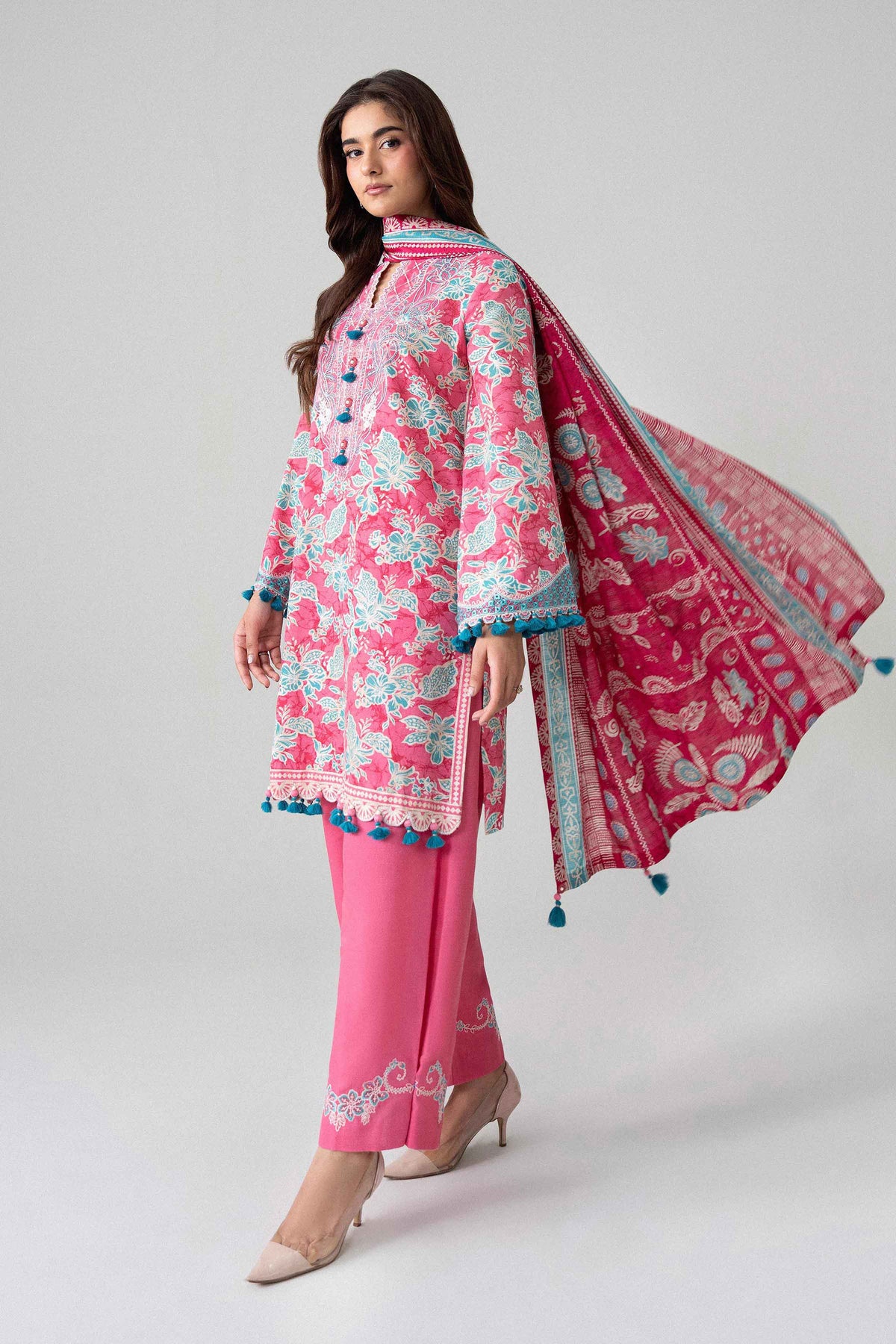 3 Piece - Printed Embroidered Suit - U3PE-NISHA26WV1-24 for Women - Unstitched Collection | Nishat | Shop Online