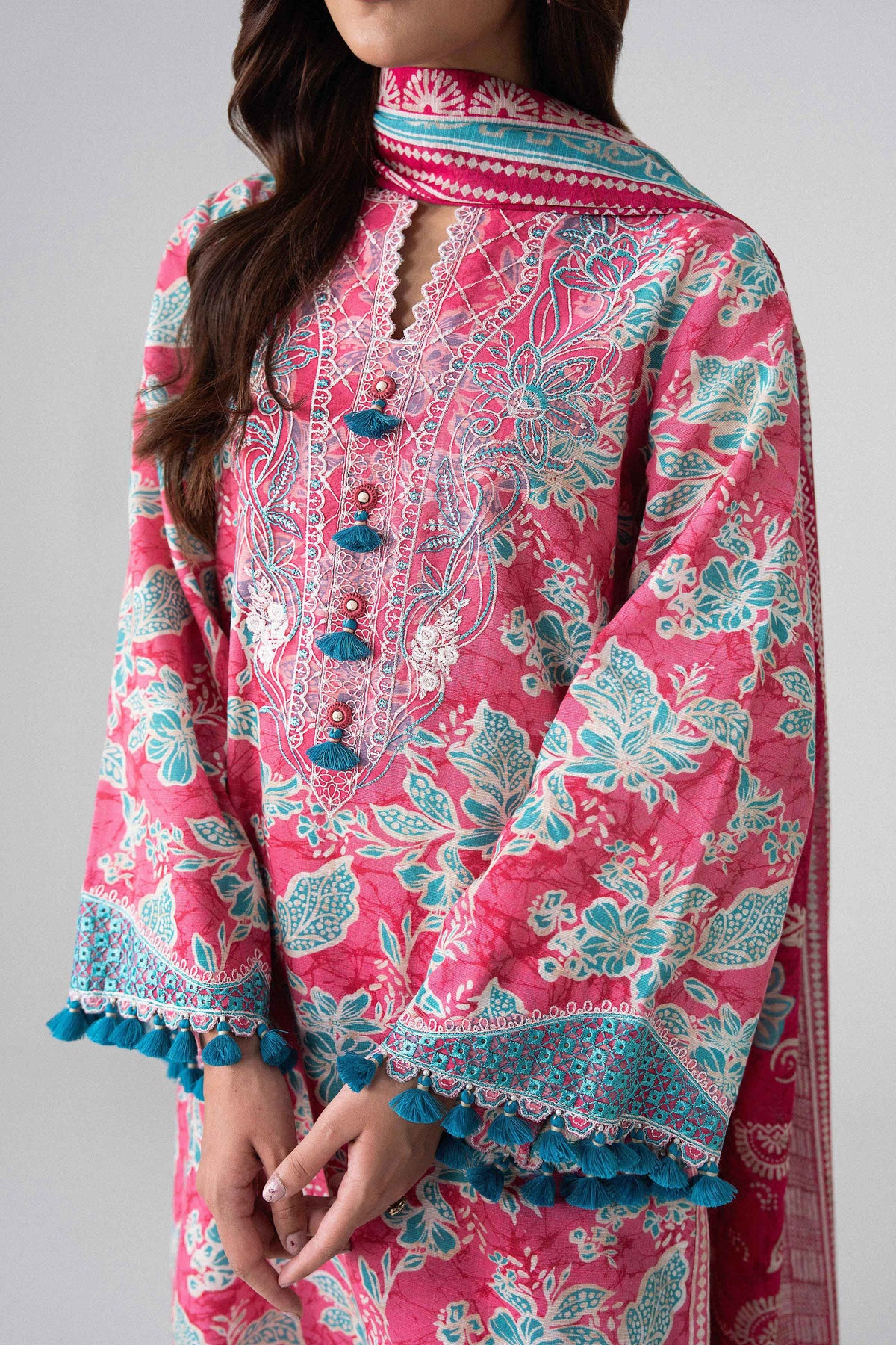 3 Piece - Printed Embroidered Suit - U3PE-NISHA26WV1-24 for Women - Unstitched Collection | Nishat | Shop Online
