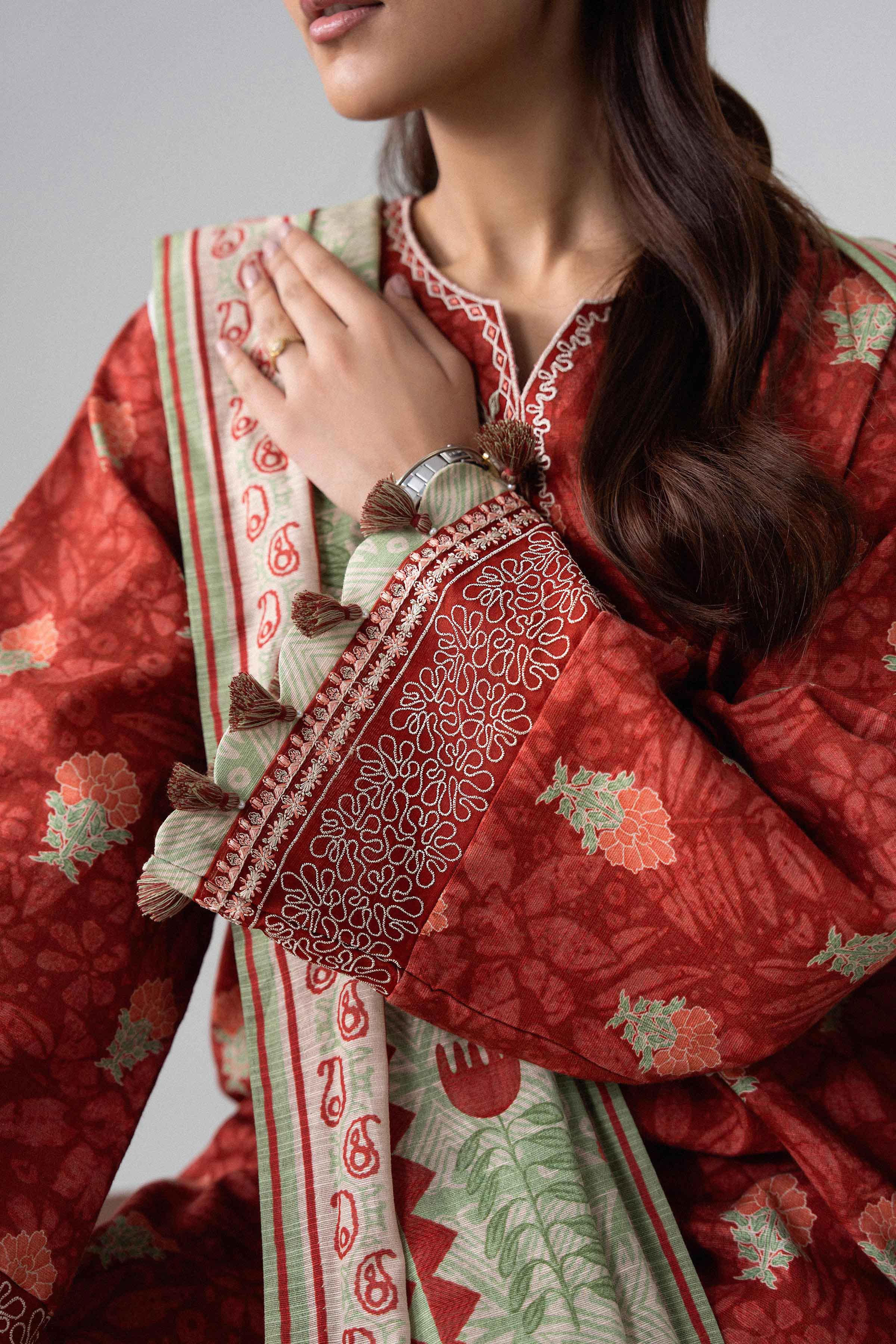 3 Piece - Printed Embroidered Suit - U3PE-NISHA26WV1-25 for Women - Unstitched Collection | Nishat | Shop Online