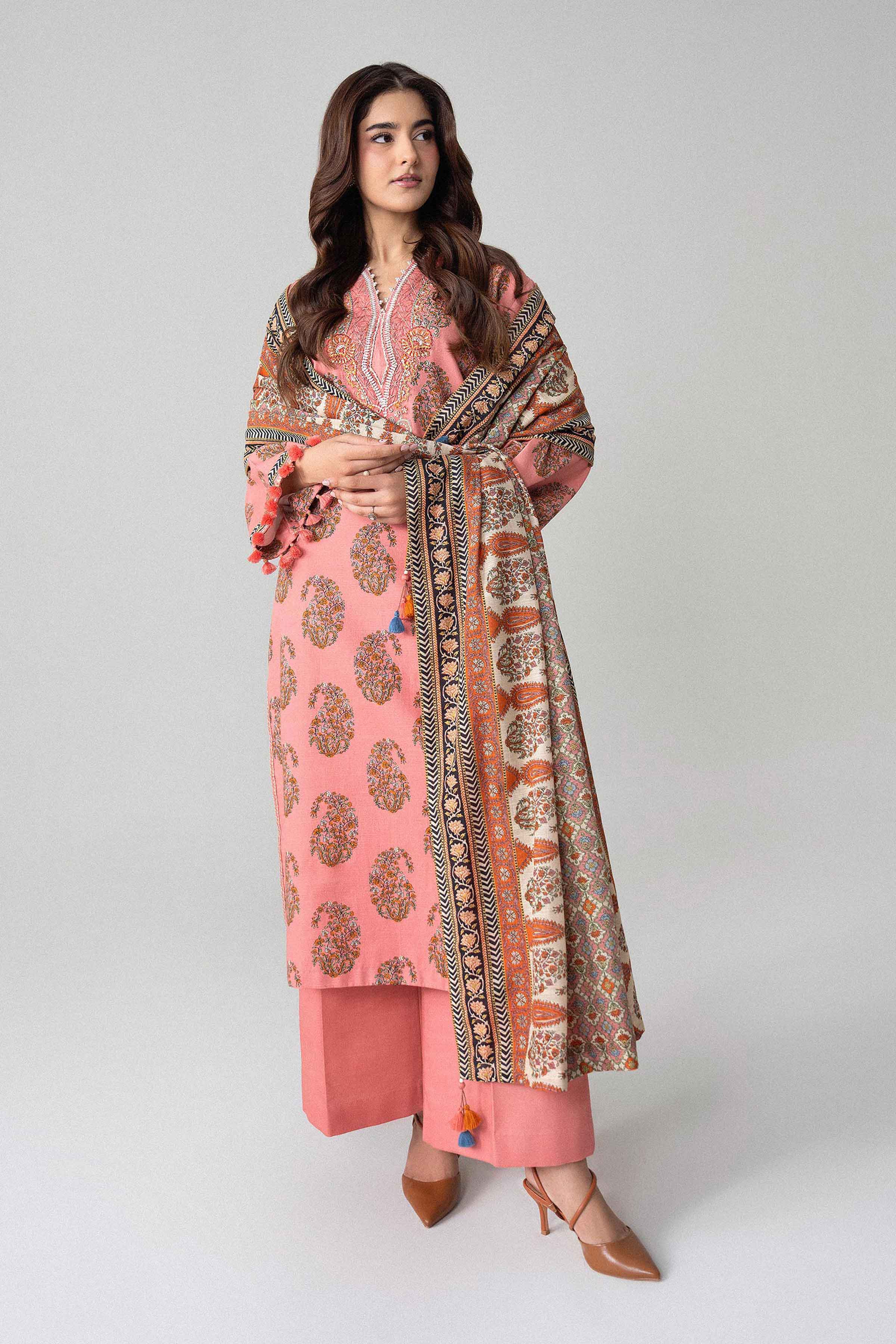 3 Piece - Printed Embroidered Suit - U3PE-NISHA26WV1-26 for Women - Unstitched Collection | Nishat | Shop Online