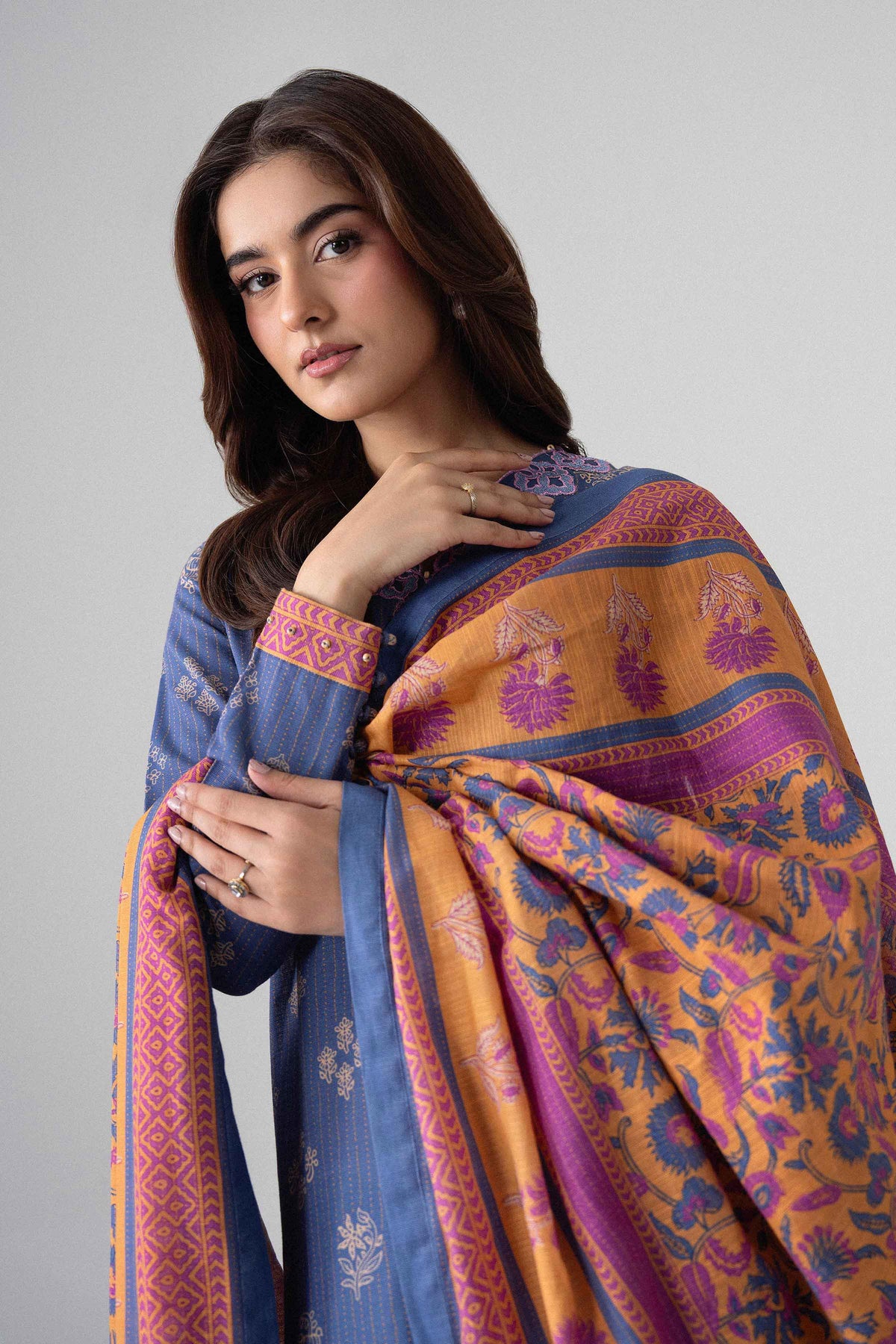 3 Piece - Printed Embroidered Suit - U3PE-NISHA26WV1-27 for Women - Unstitched Collection | Nishat | Shop Online