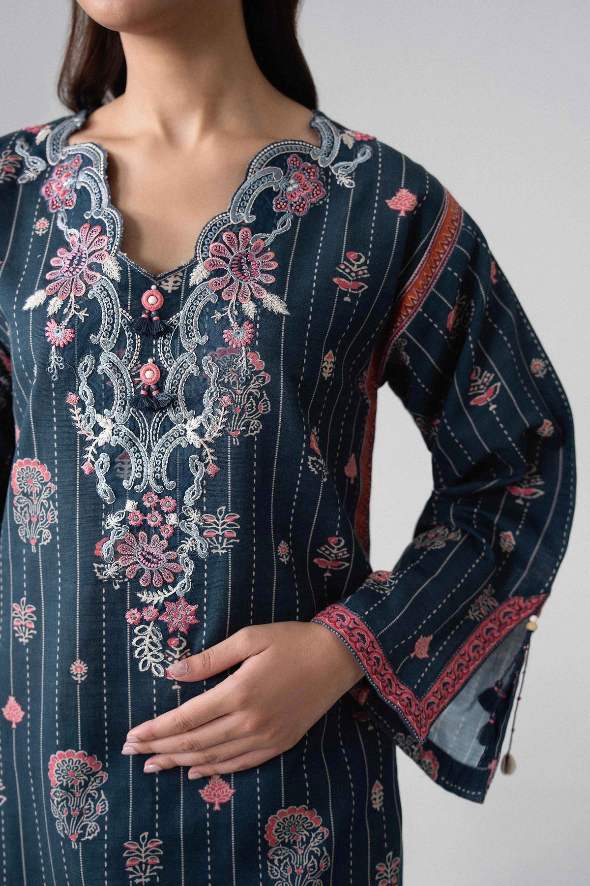 3 Piece - Printed Embroidered Suit - U3PE-NISHA26WV1-28 for Women - Unstitched Collection | Nishat | Shop Online