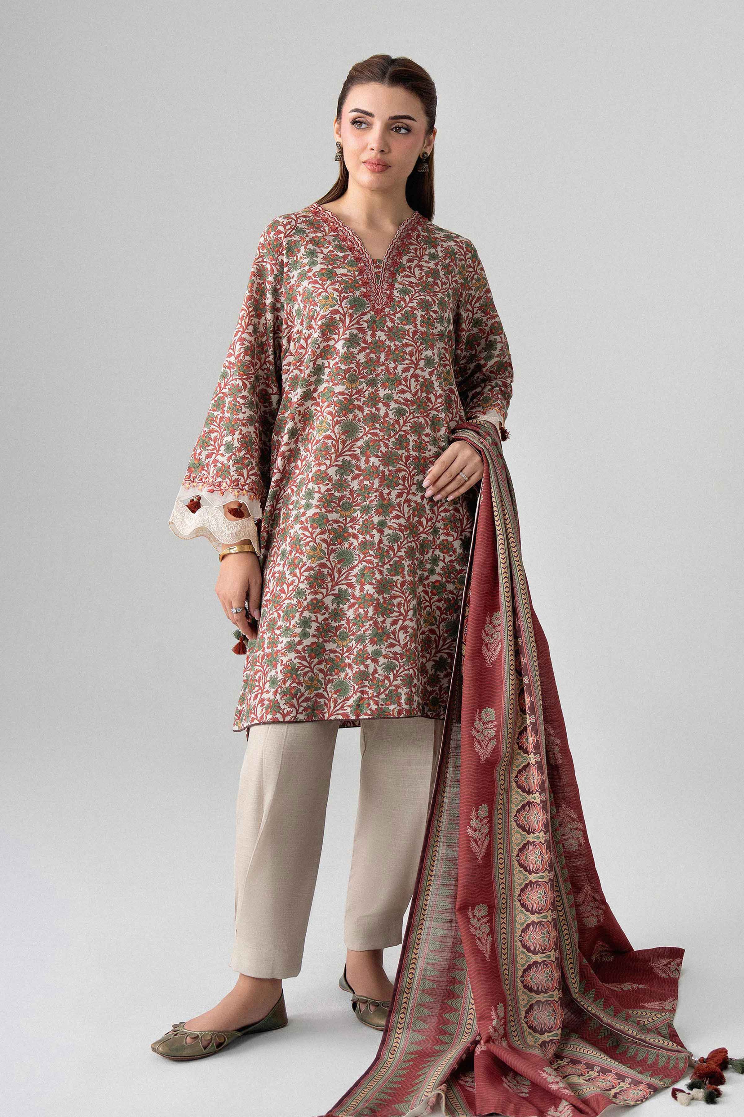 3 Piece - Printed Embroidered Suit - U3PE-NISHA26WV1-29 for Women - Unstitched Collection | Nishat | Shop Online