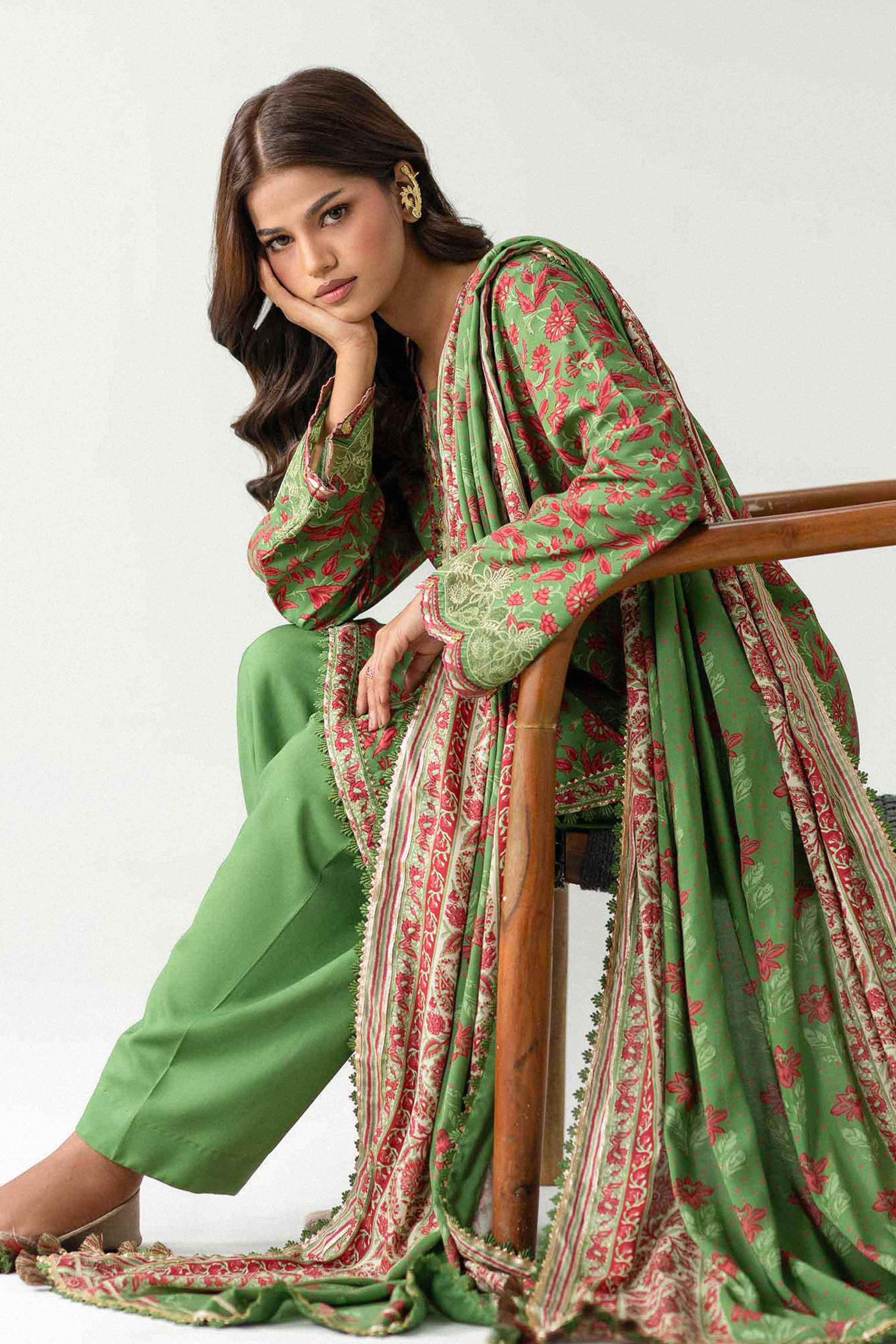 3 Piece - Printed Embroidered Suit - U3PE-NISHA26WV1-3 for Women - Unstitched Collection | Nishat | Shop Online