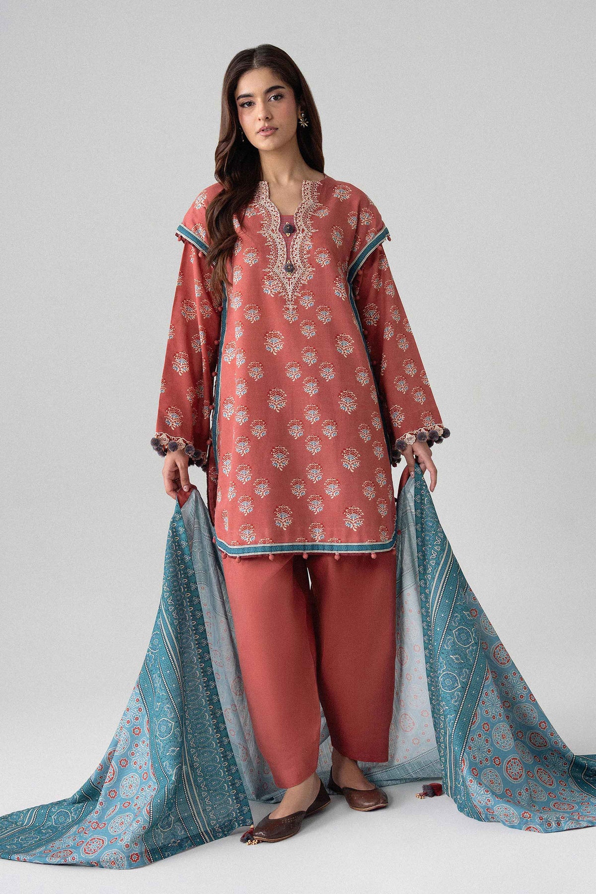 3 Piece - Printed Embroidered Suit - U3PE-NISHA26WV1-30 for Women - Unstitched Collection | Nishat | Shop Online