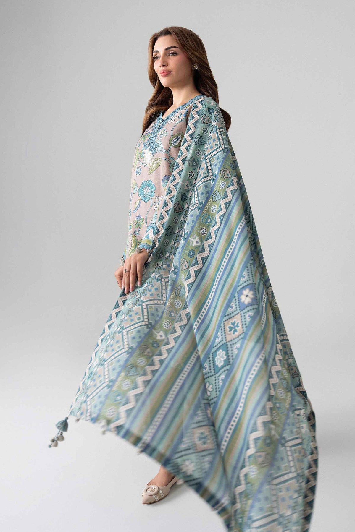 3 Piece - Printed Embroidered Suit - U3PE-NISHA26WV1-33 for Women - Unstitched Collection | Nishat | Shop Online