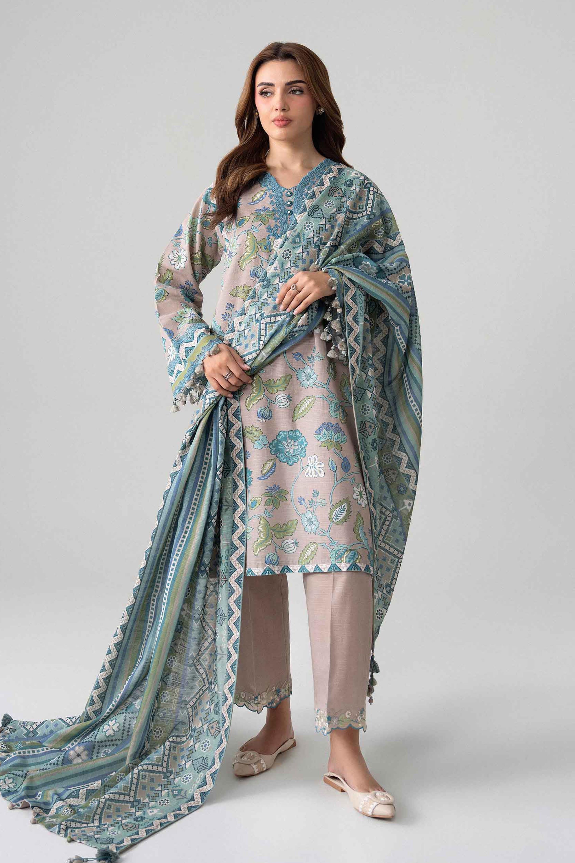3 Piece - Printed Embroidered Suit - U3PE-NISHA26WV1-33 for Women - Unstitched Collection | Nishat | Shop Online