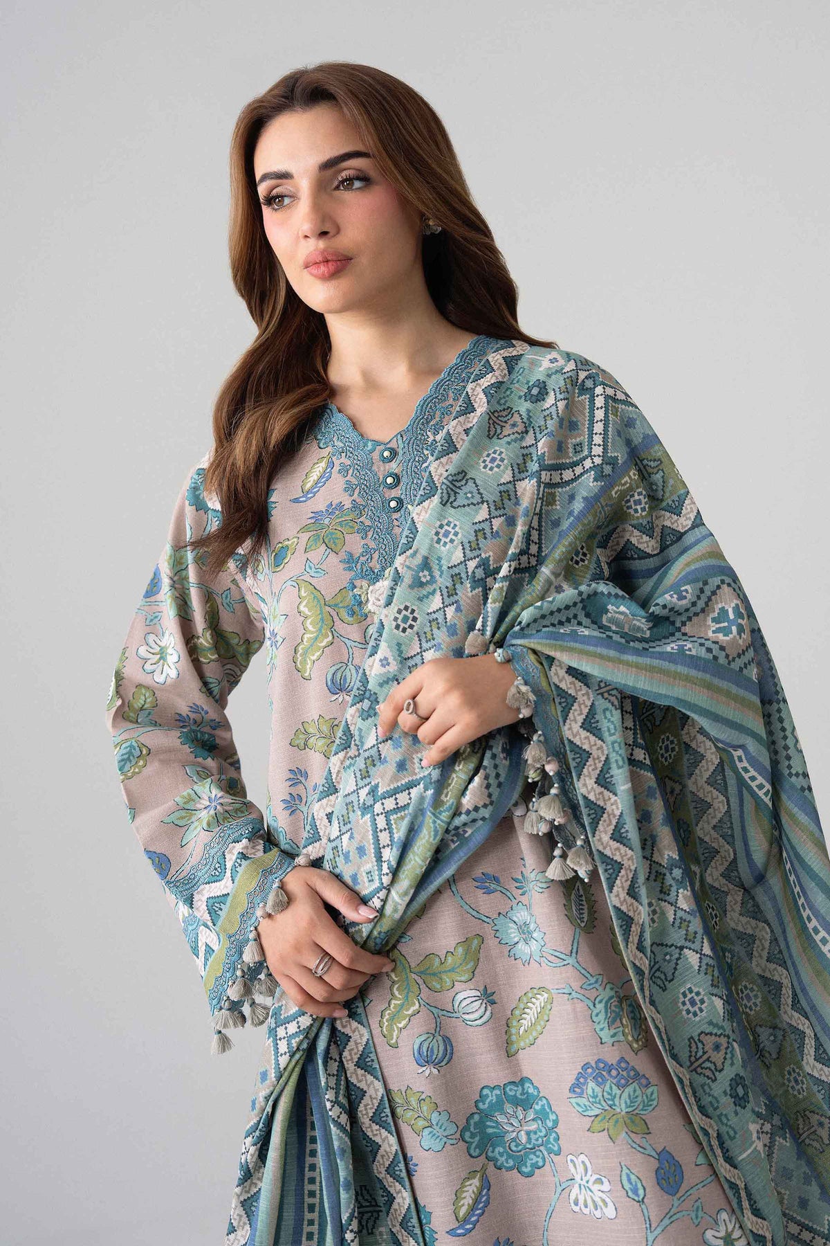 3 Piece - Printed Embroidered Suit - U3PE-NISHA26WV1-33 for Women - Unstitched Collection | Nishat | Shop Online