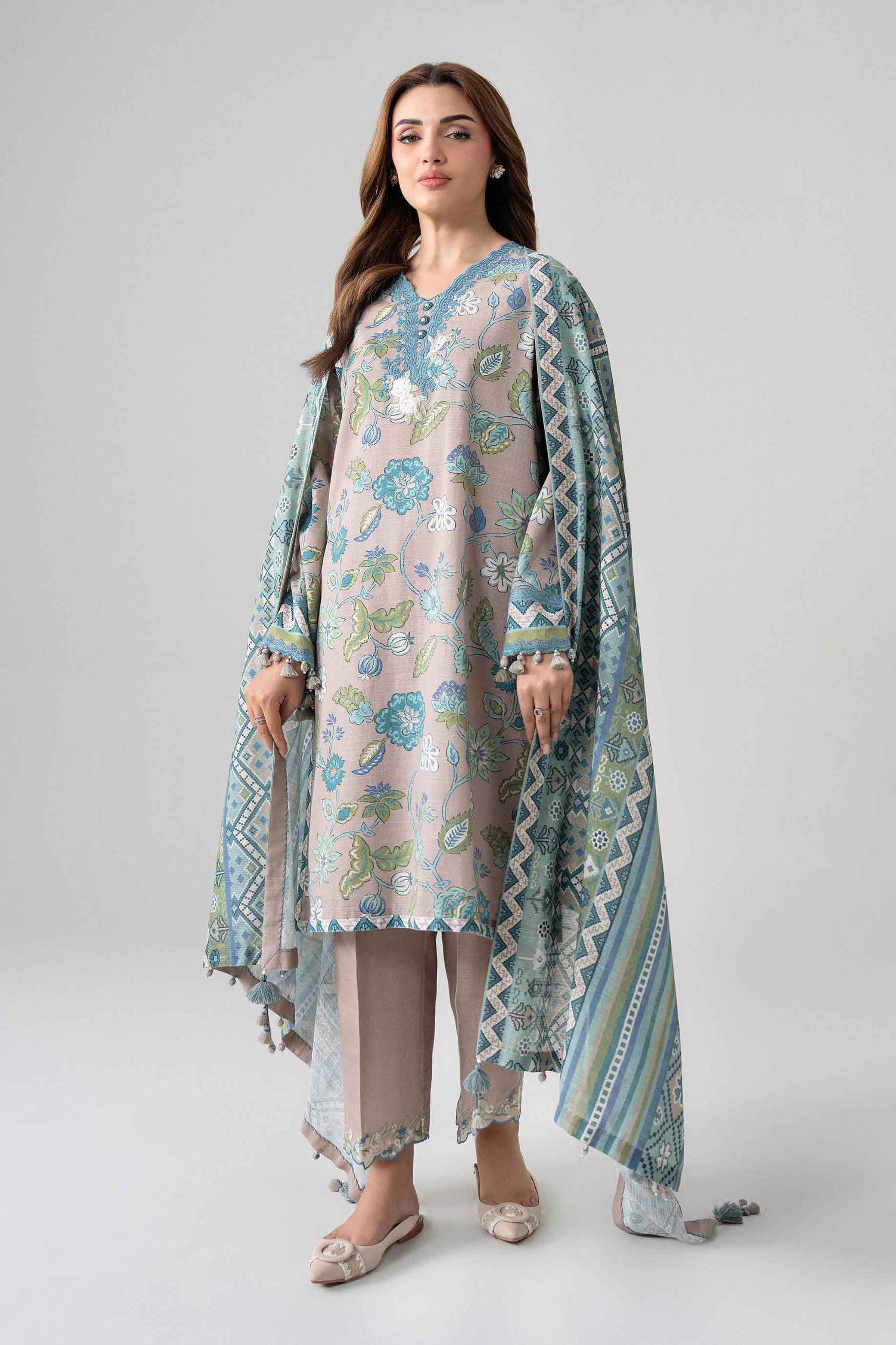 3 Piece - Printed Embroidered Suit - U3PE-NISHA26WV1-33 for Women - Unstitched Collection | Nishat | Shop Online