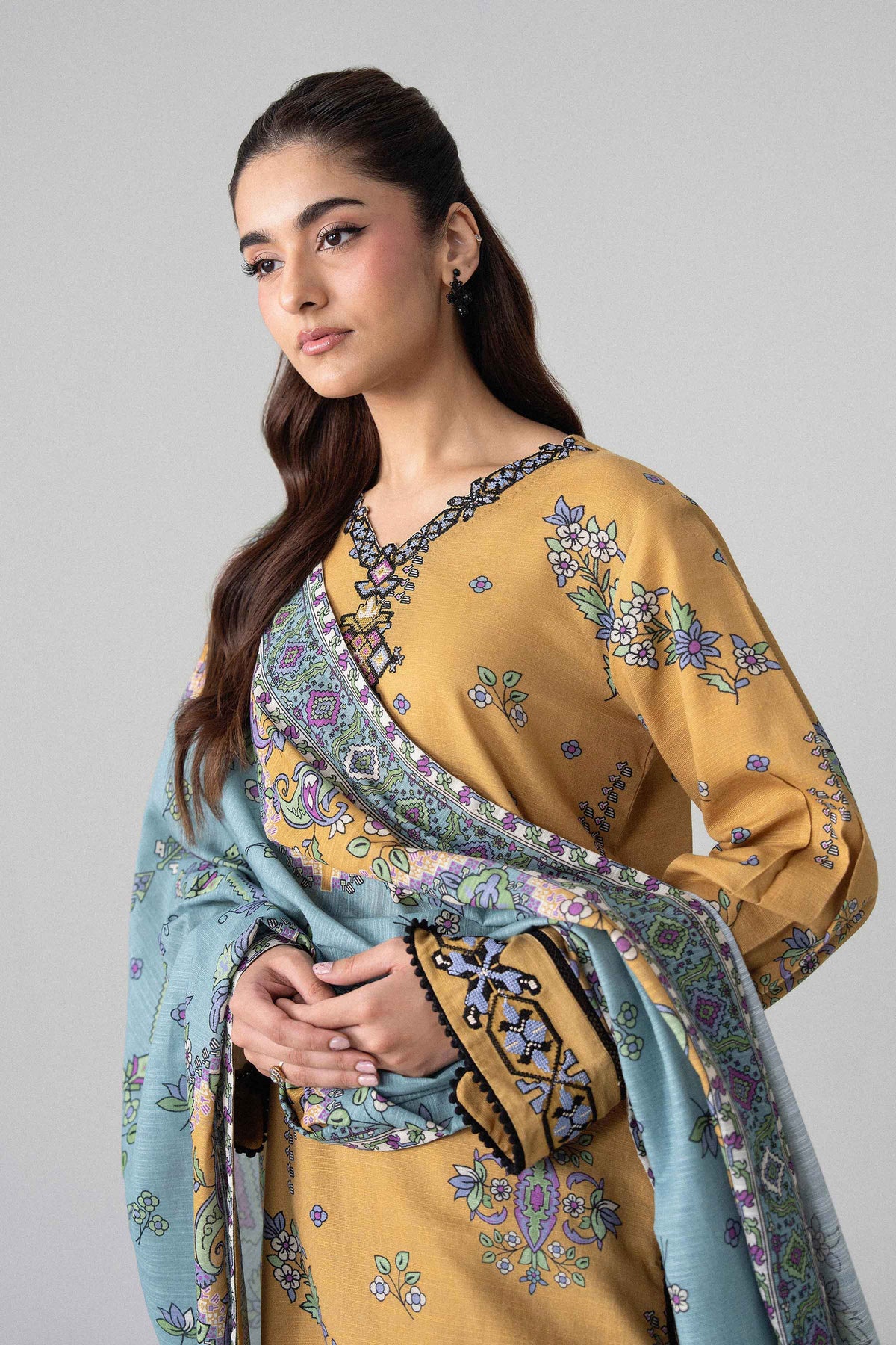 3 Piece - Printed Embroidered Suit - U3PE-NISHA26WV1-35 for Women - Unstitched Collection | Nishat | Shop Online