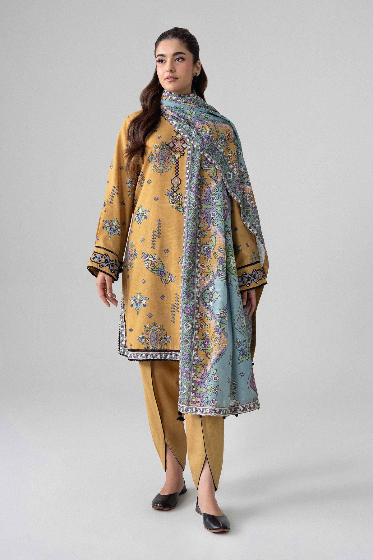 3 Piece - Printed Embroidered Suit - U3PE-NISHA26WV1-35 for Women - Unstitched Collection | Nishat | Shop Online