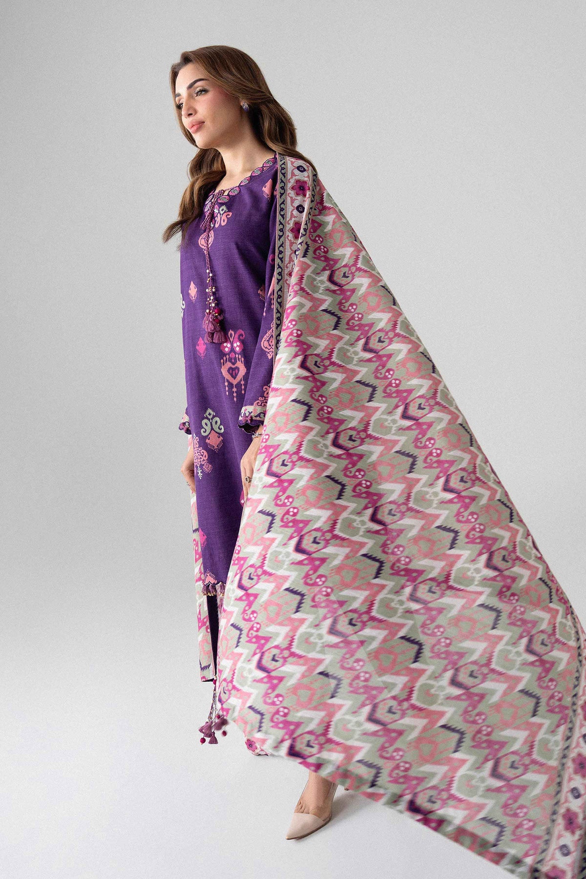 3 Piece - Printed Embroidered Suit - U3PE-NISHA26WV1-37 for Women - Unstitched Collection | Nishat | Shop Online