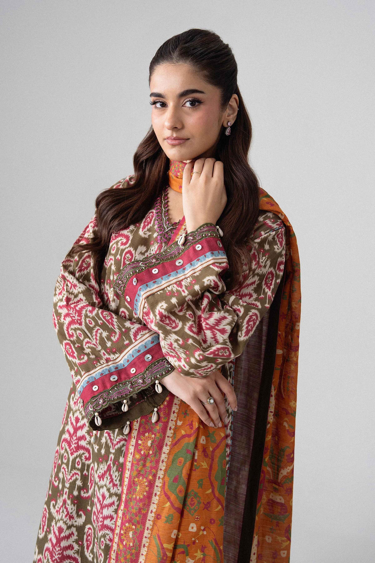 3 Piece - Printed Embroidered Suit - U3PE-NISHA26WV1-38 for Women - Unstitched Collection | Nishat | Shop Online
