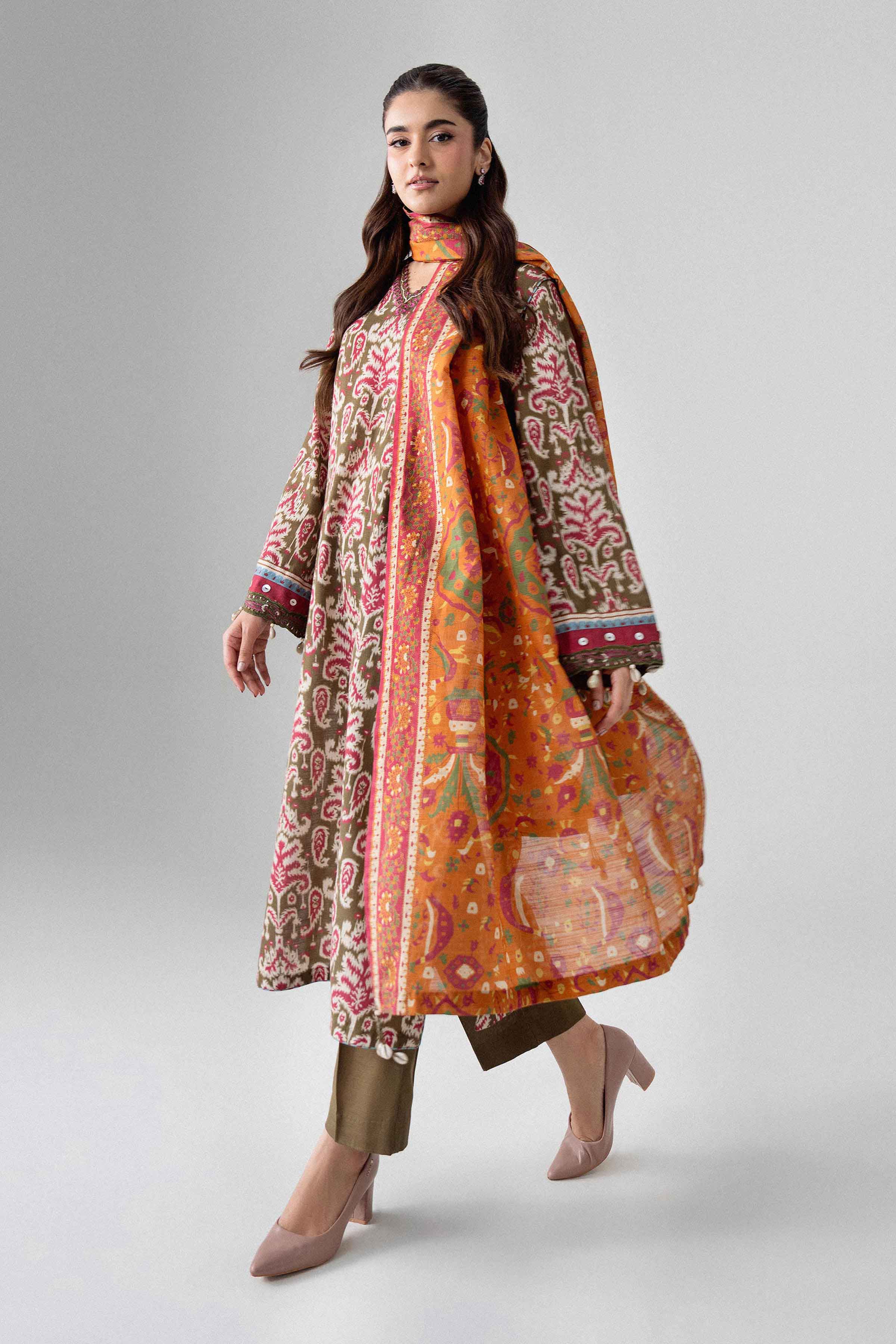 3 Piece - Printed Embroidered Suit - U3PE-NISHA26WV1-38 for Women - Unstitched Collection | Nishat | Shop Online