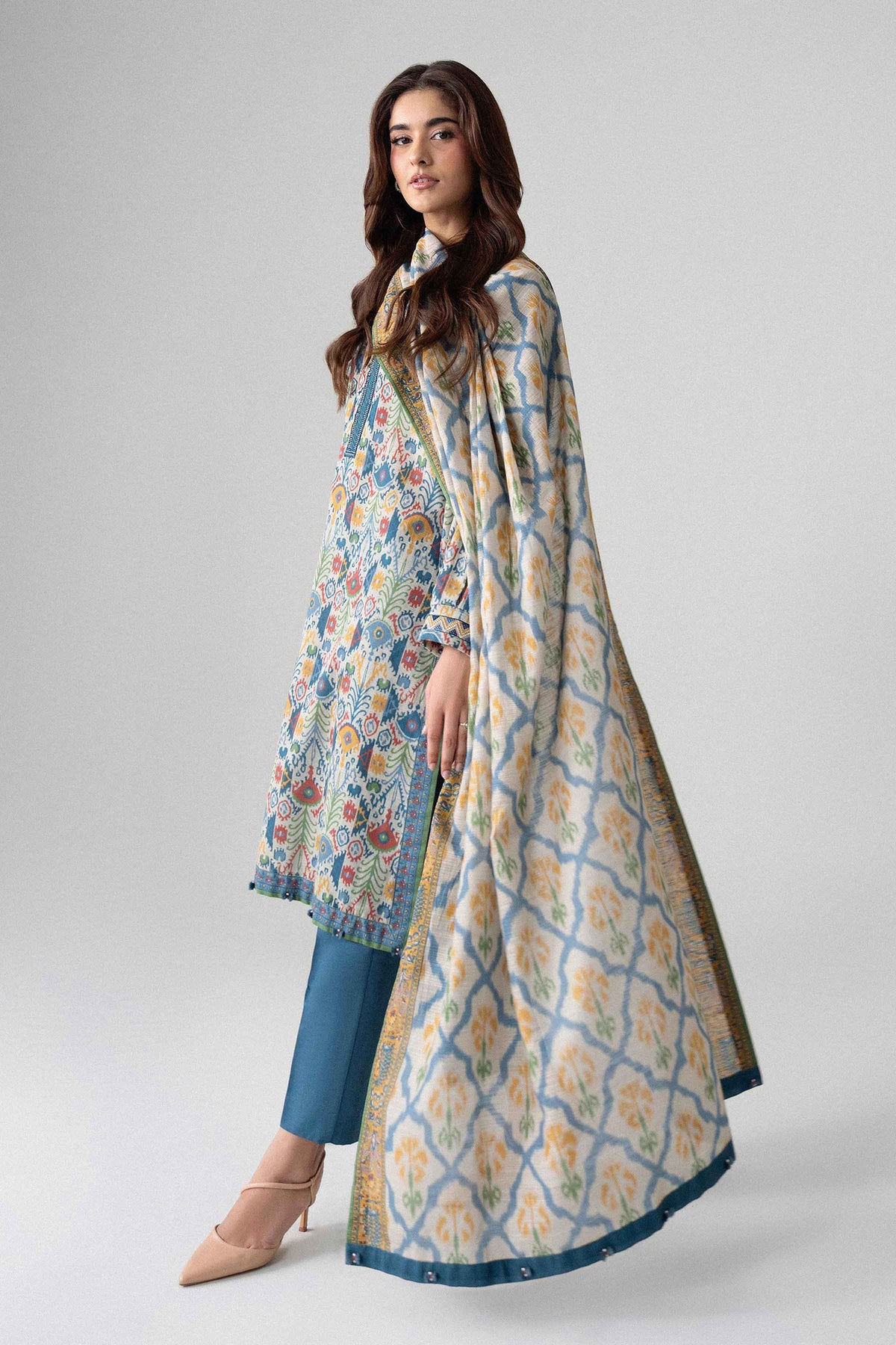 3 Piece - Printed Embroidered Suit - U3PE-NISHA26WV1-39 for Women - Unstitched Collection | Nishat | Shop Online