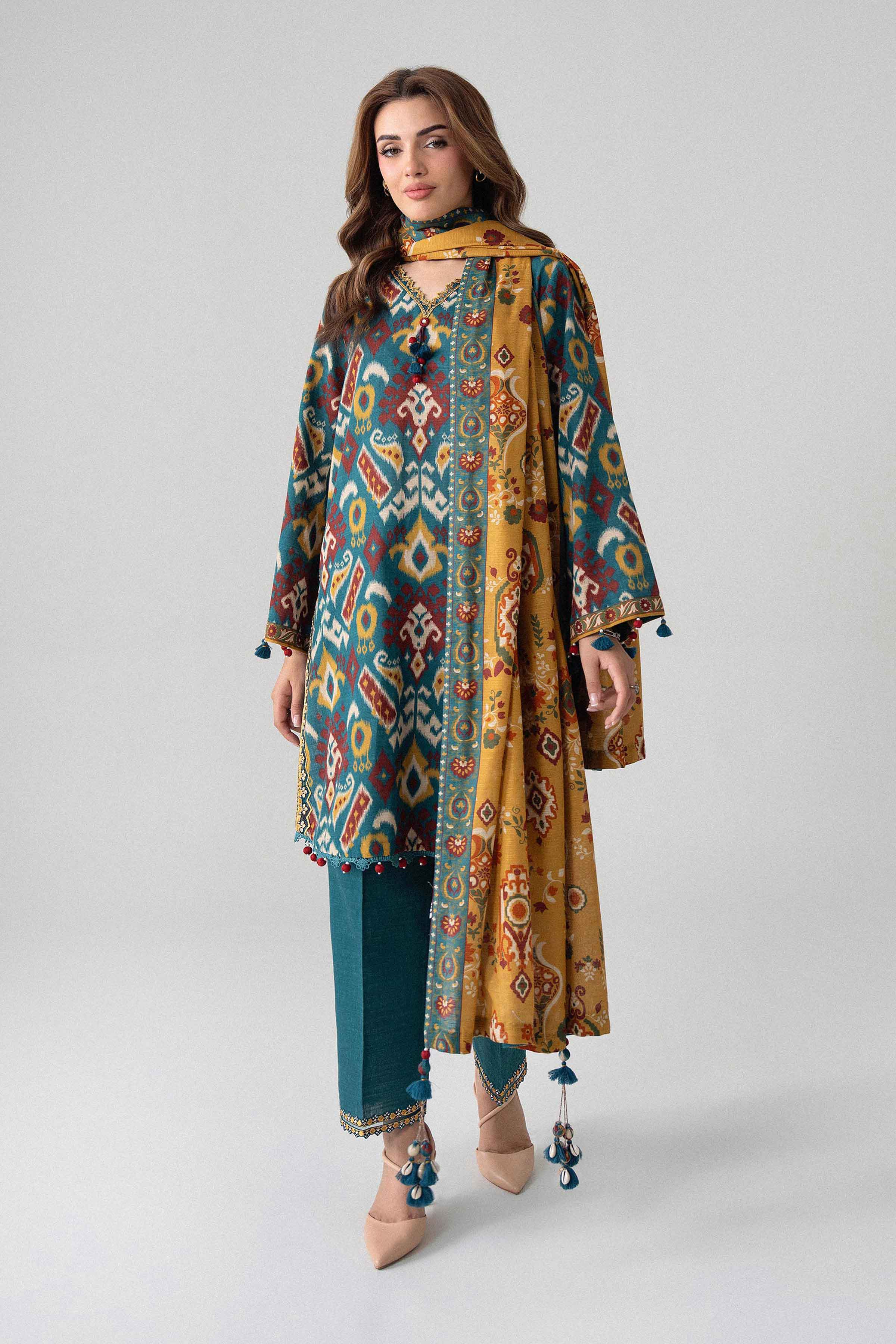 3 Piece - Printed Embroidered Suit - U3PE-NISHA26WV1-40 for Women - Unstitched Collection | Nishat | Shop Online