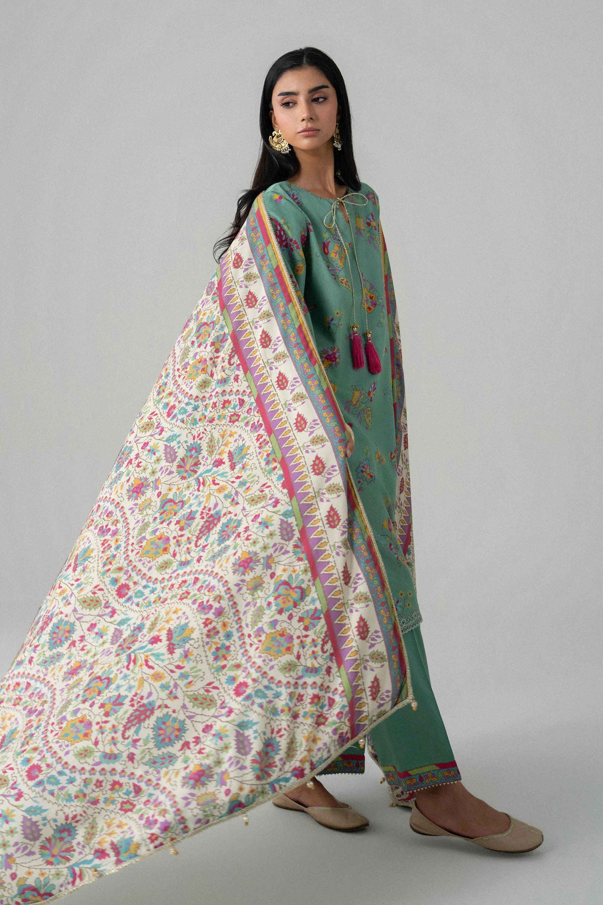3 Piece - Printed Embroidered Suit - U3PE-NISHA26WV1-43 for Women - Unstitched Collection | Nishat | Shop Online