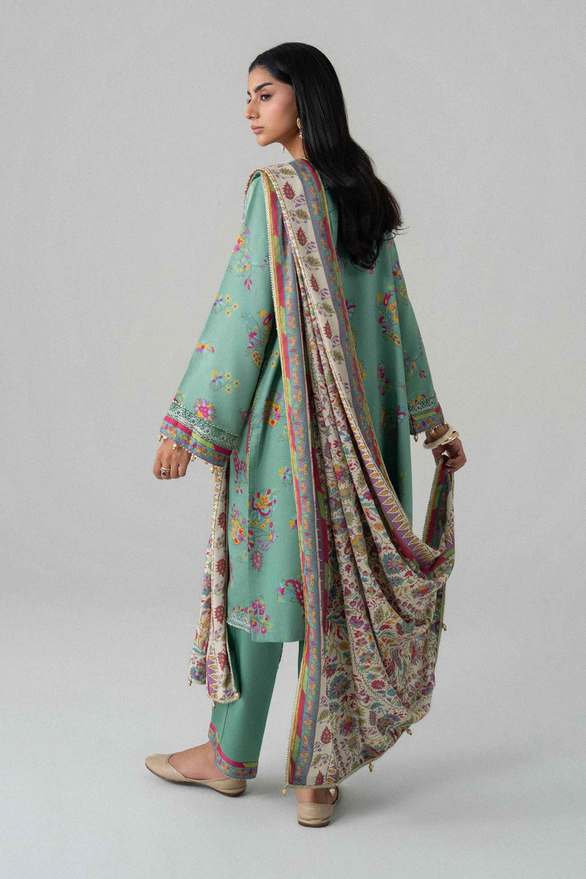 3 Piece - Printed Embroidered Suit - U3PE-NISHA26WV1-43 for Women - Unstitched Collection | Nishat | Shop Online