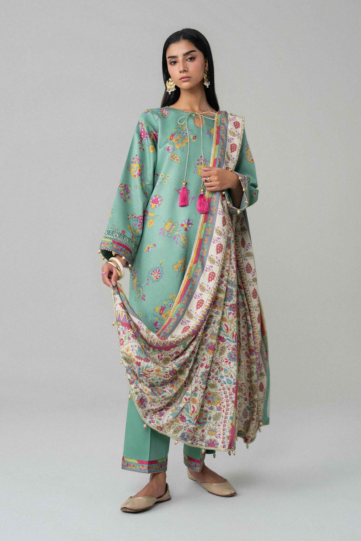 3 Piece - Printed Embroidered Suit - U3PE-NISHA26WV1-43 for Women - Unstitched Collection | Nishat | Shop Online