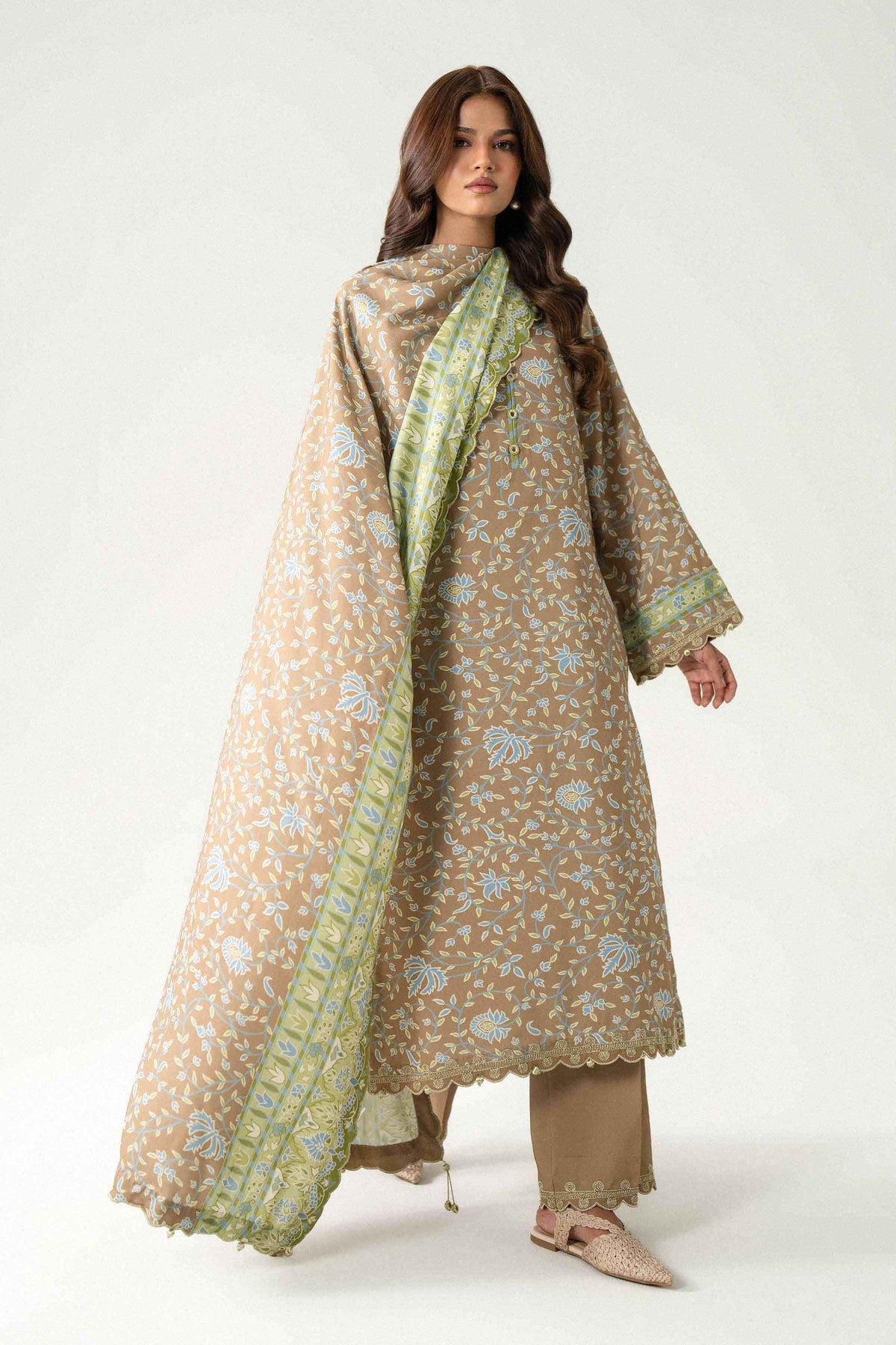3 Piece - Printed Embroidered Suit - U3PE-NISHA26WV1-44 for Women - Unstitched Collection | Nishat | Shop Online