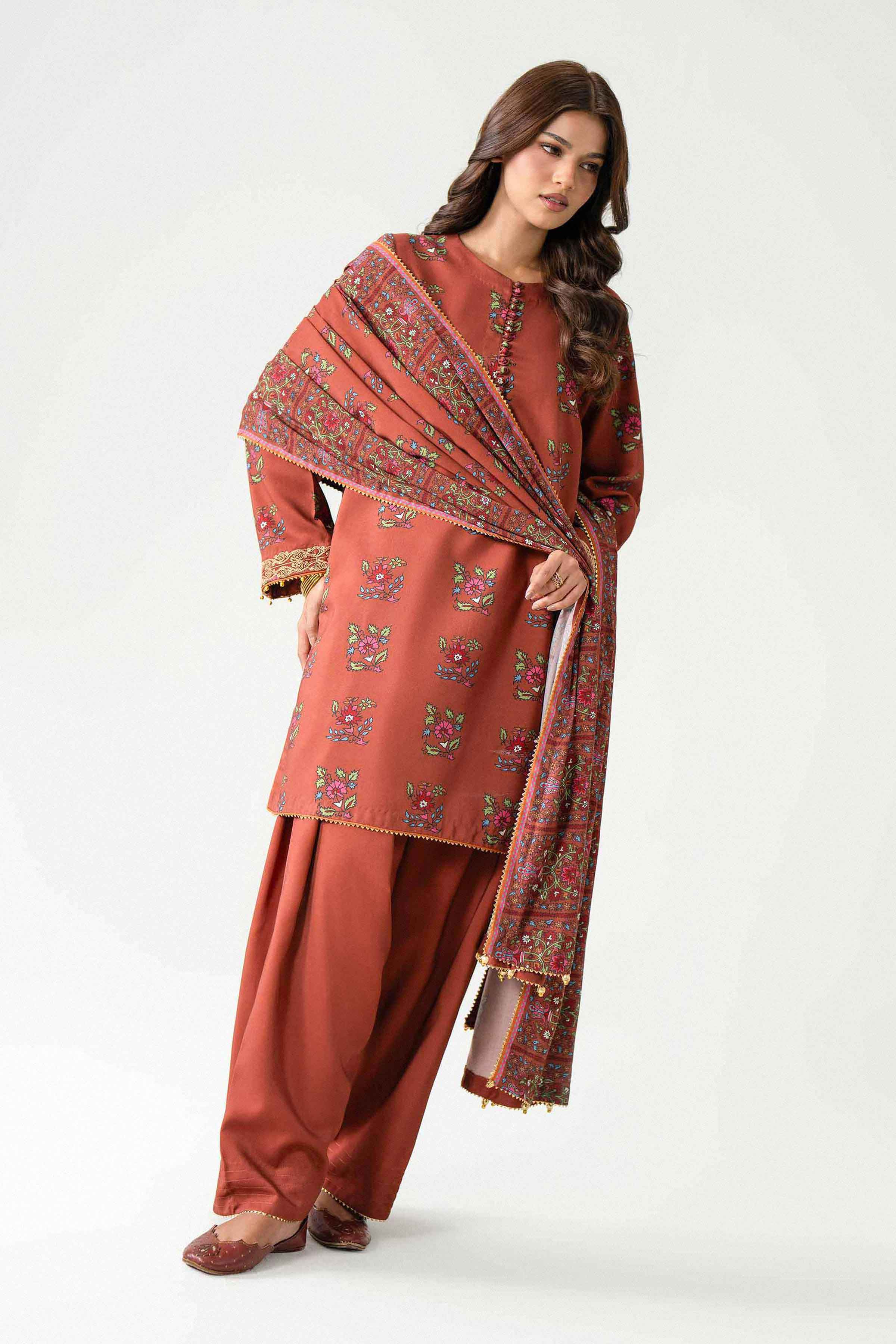 3 Piece - Printed Embroidered Suit - U3PE-NISHA26WV1-47 for Women - Unstitched Collection | Nishat | Shop Online