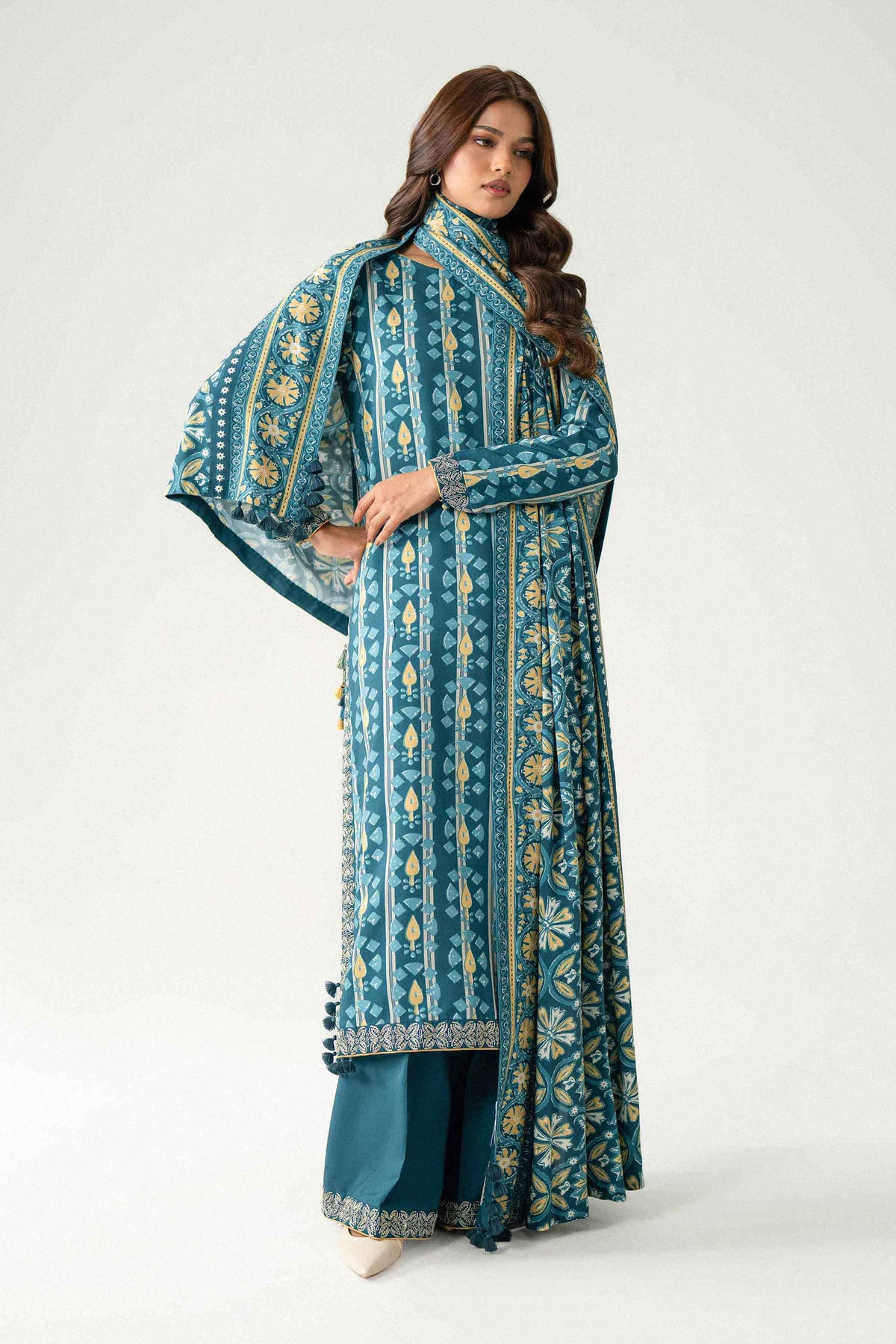 3 Piece - Printed Embroidered Suit - U3PE-NISHA26WV1-49 for Women - Unstitched Collection | Nishat | Shop Online