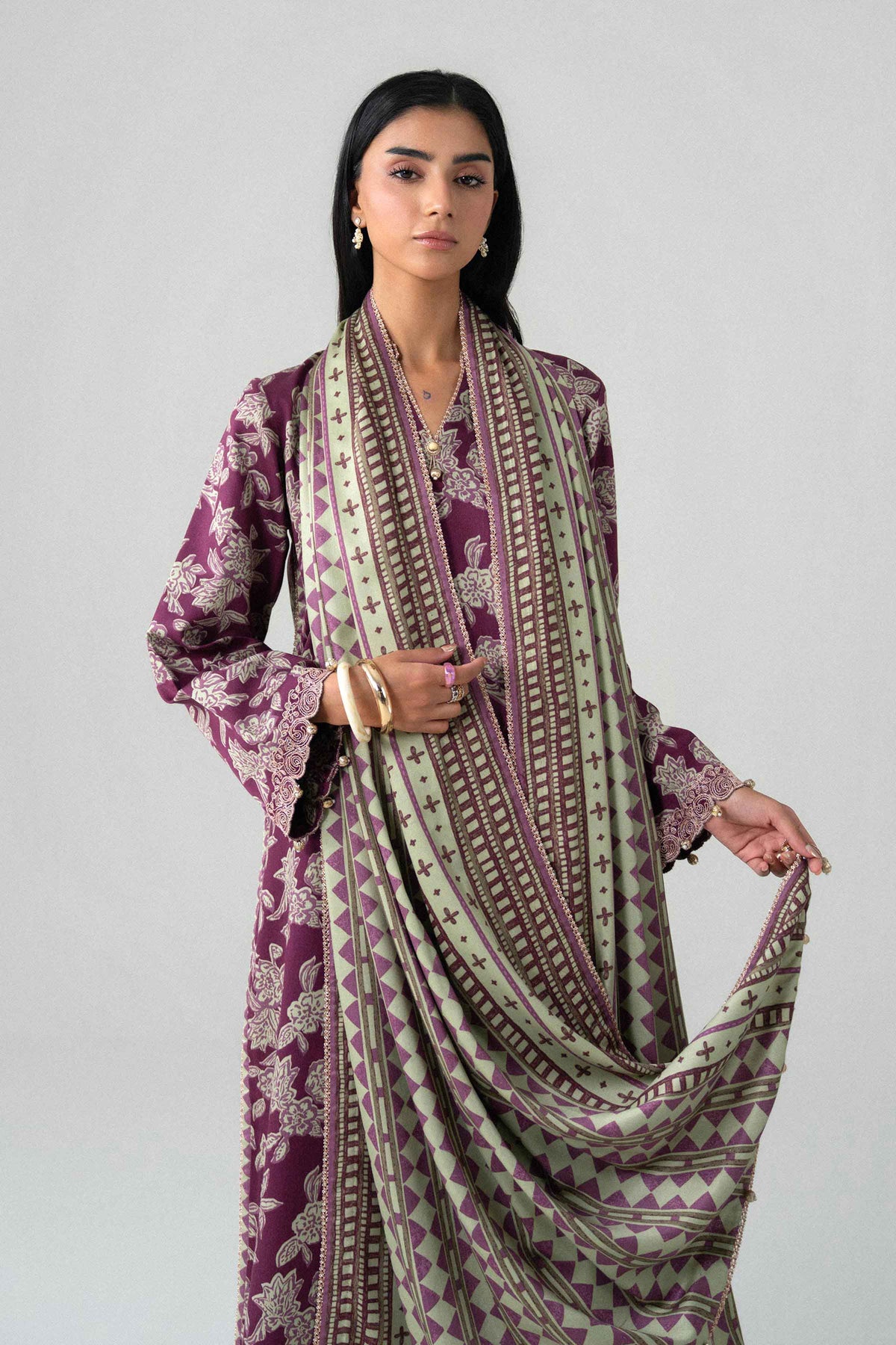 3 Piece - Printed Embroidered Suit - U3PE-NISHA26WV1-50 for Women - Unstitched Collection | Nishat | Shop Online